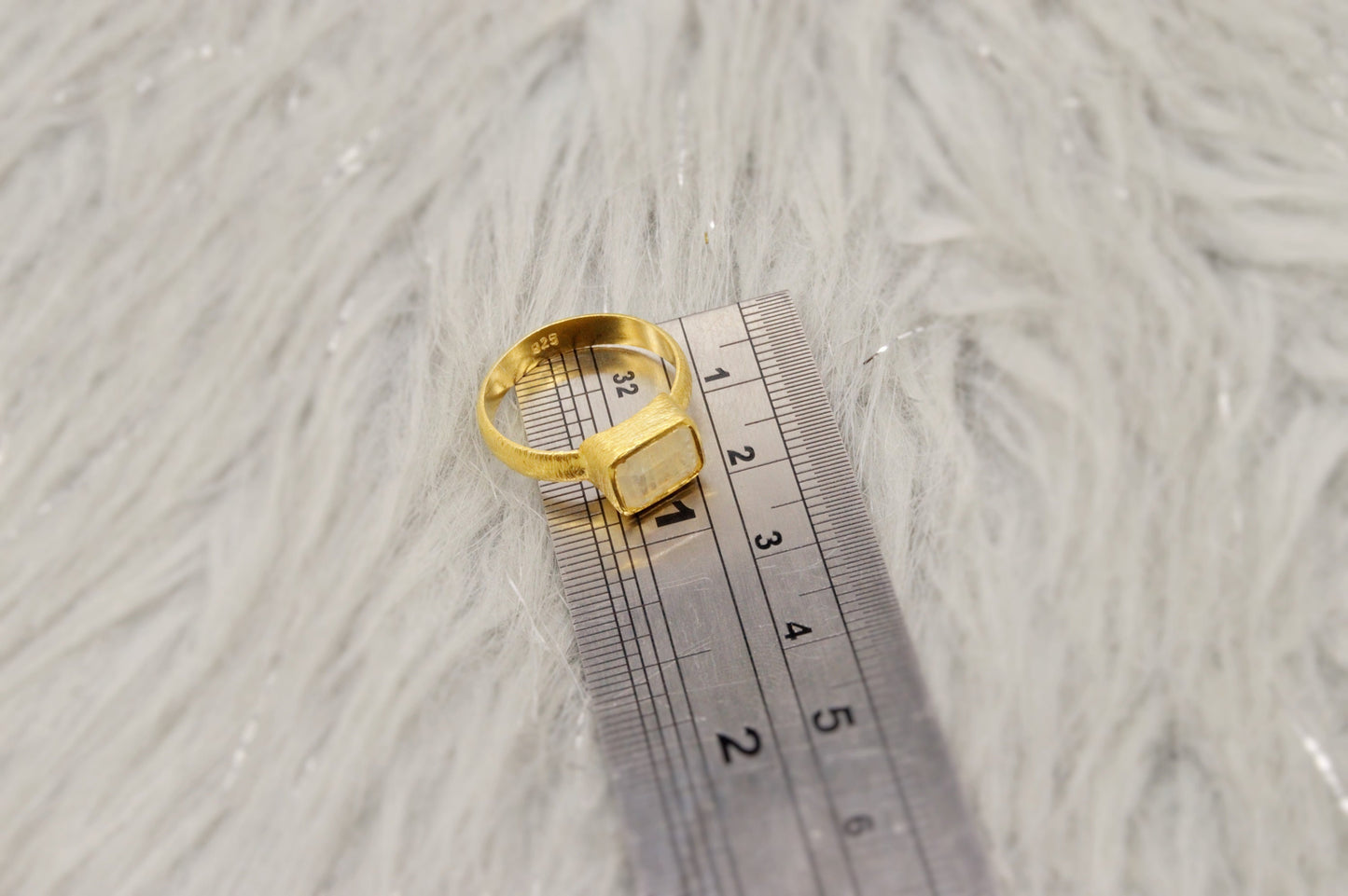 Rainbow Moonstone Dainty Gold Ring, Gemstone Ring, June Birthstone, Gold Plated 925 Sterling Silver Ring, Birthday Gifts, Rings For Women,