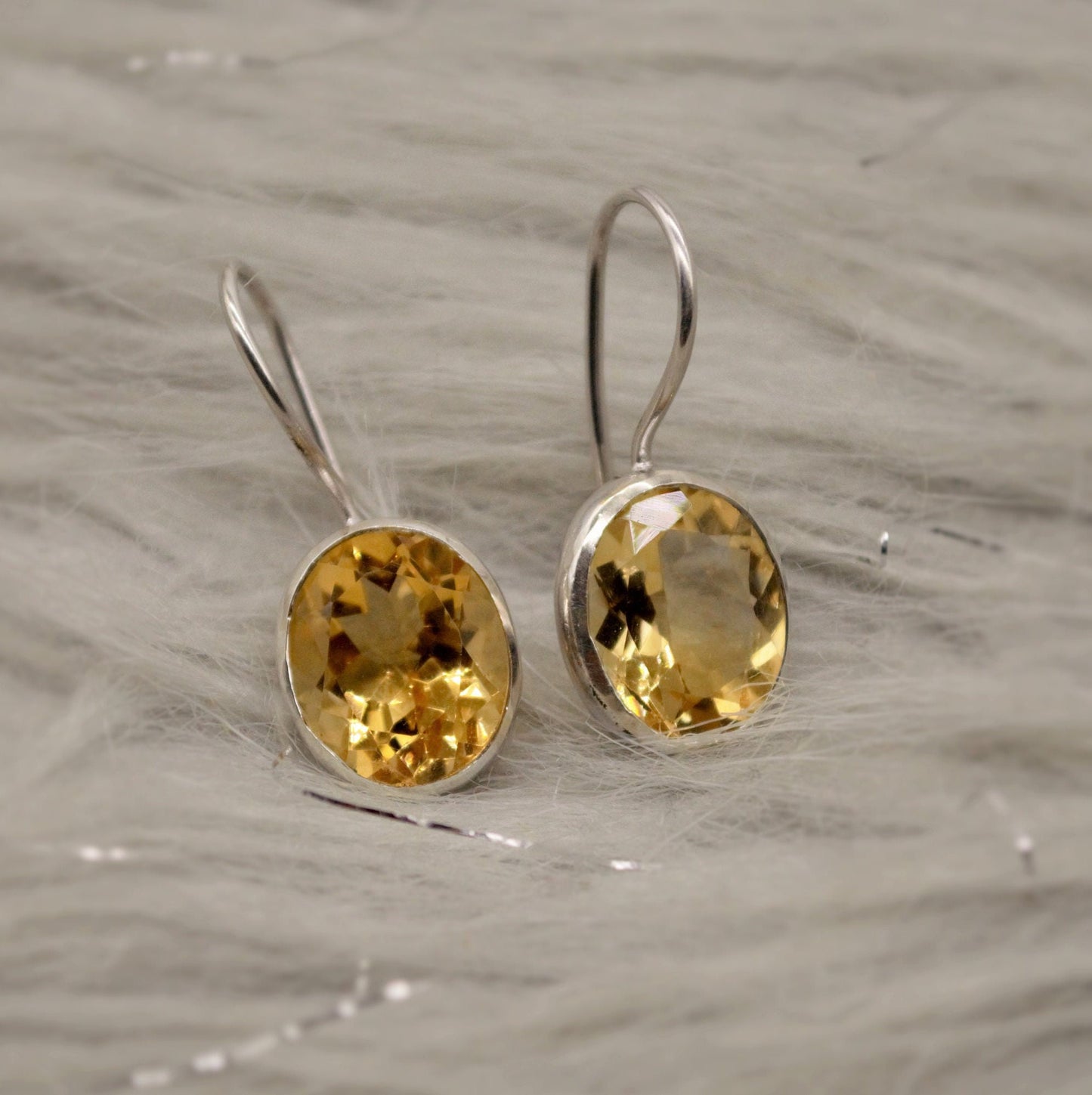 Citrine Earrings, Sterling Silver Earrings, Statement Unique Dangle Drop Earrings, November Birthstone, Gift For Her, Birthday Gift