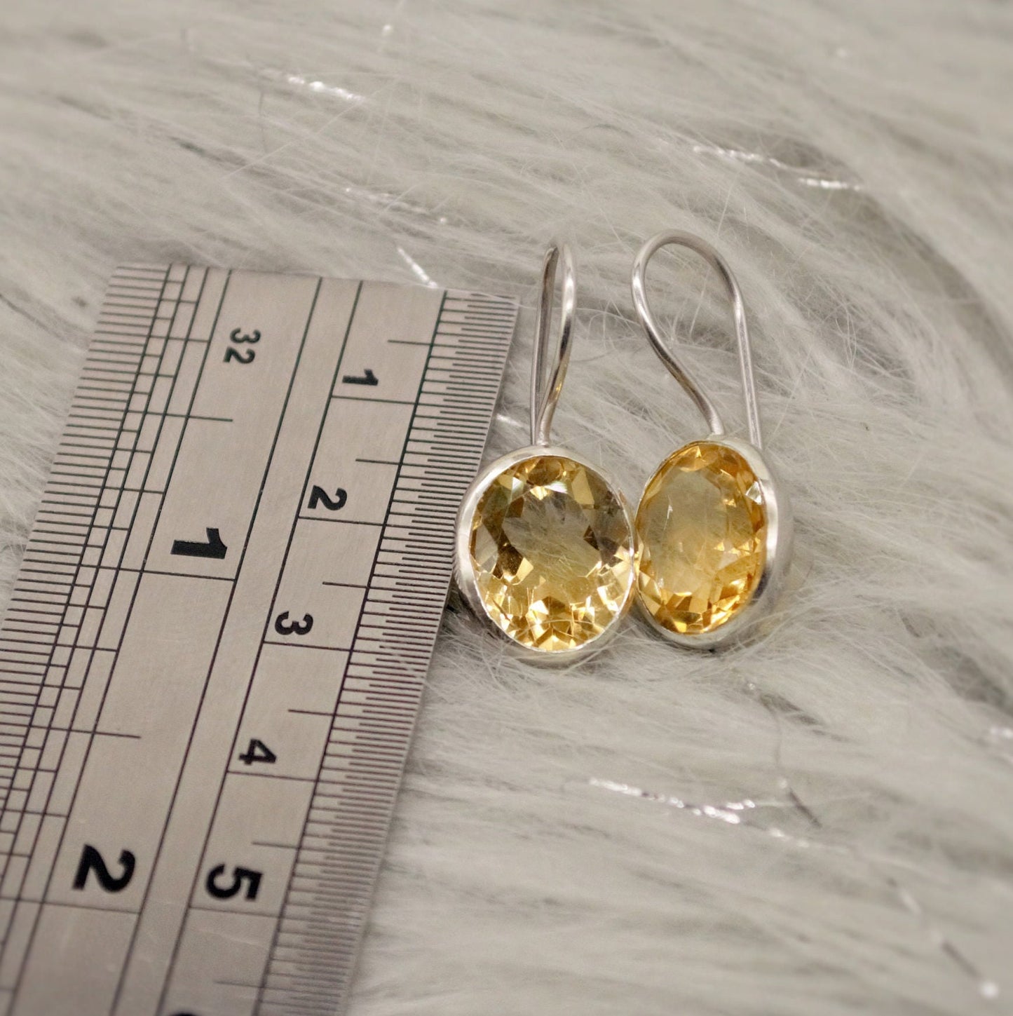 Citrine Earrings, Sterling Silver Earrings, Statement Unique Dangle Drop Earrings, November Birthstone, Gift For Her, Birthday Gift