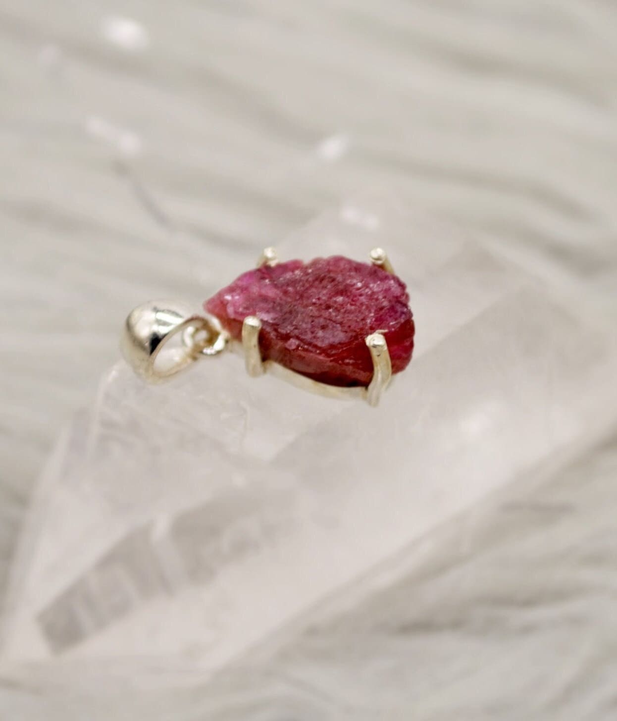 Raw Tourmaline Pendant, Pink, Green, Orange, Watermelon Tourmaline Necklace, Sterling Silver, October Birthstone, Tourmaline Jewelry