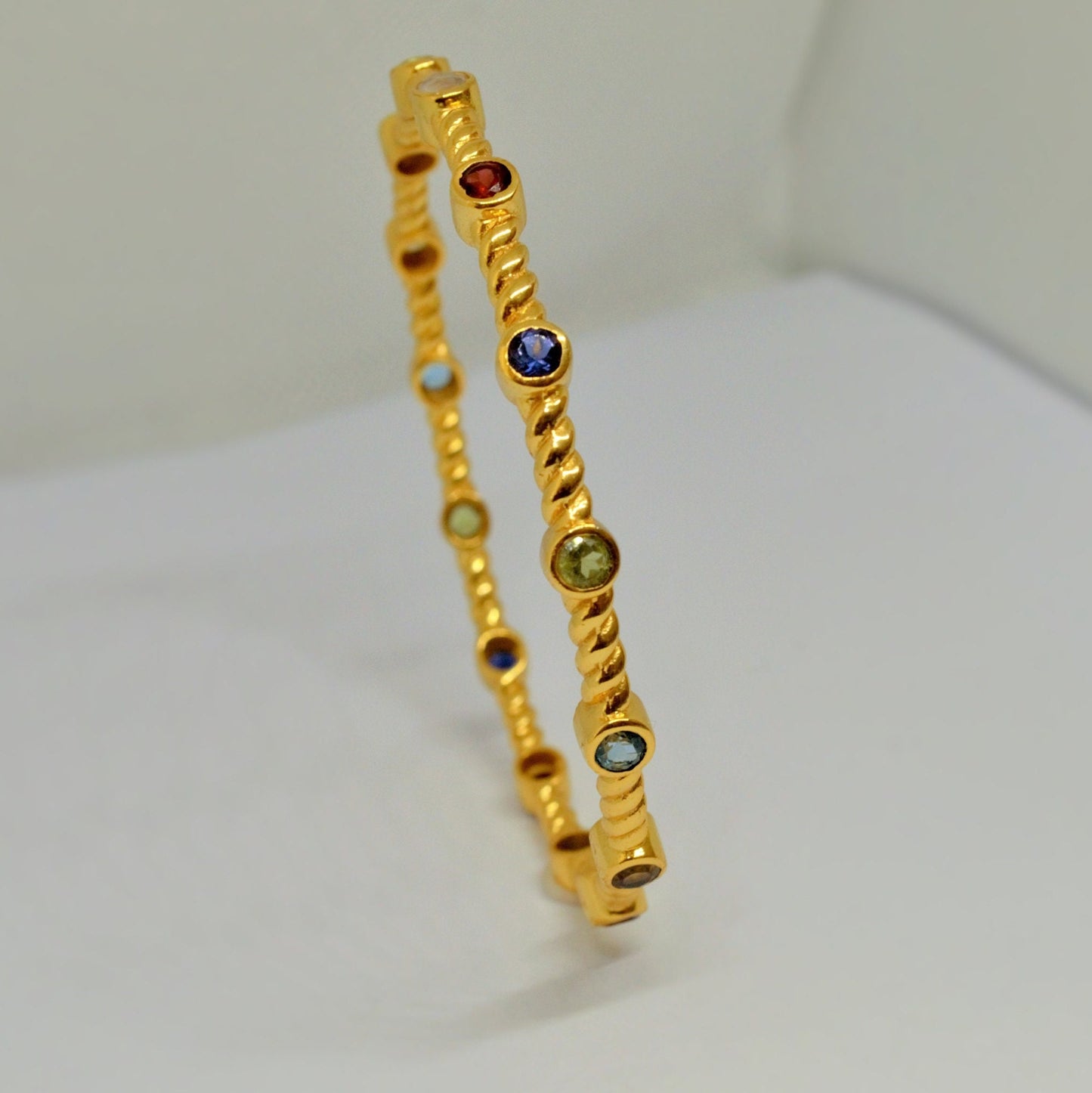Amethyst, Topaz, Citrine Gold Bracelet, Dainty Birthstone Bangle Bracelet, Gemstone Bracelet, Bracelets For Women, Gifts For Her