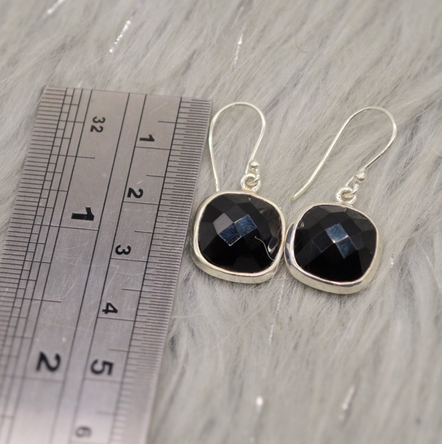 Black Onyx Sterling Silver Earrings, Statement Gemstone Earrings, Unique Dangle Drop Earrings, Birthday, Christmas Gift For Her
