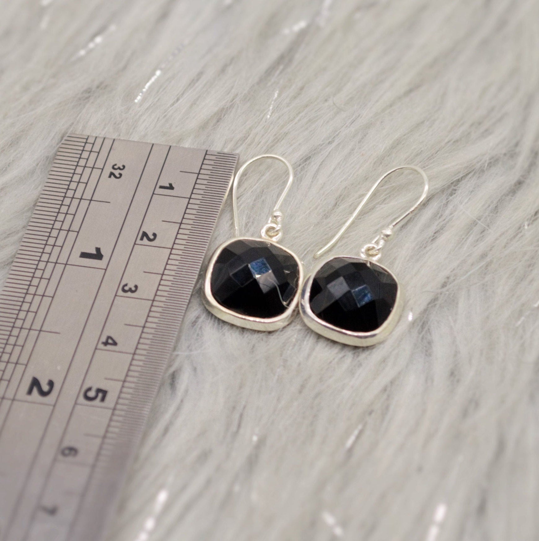 Black Onyx Sterling Silver Earrings, Statement Gemstone Earrings, Unique Dangle Drop Earrings, Birthday, Christmas Gift For Her