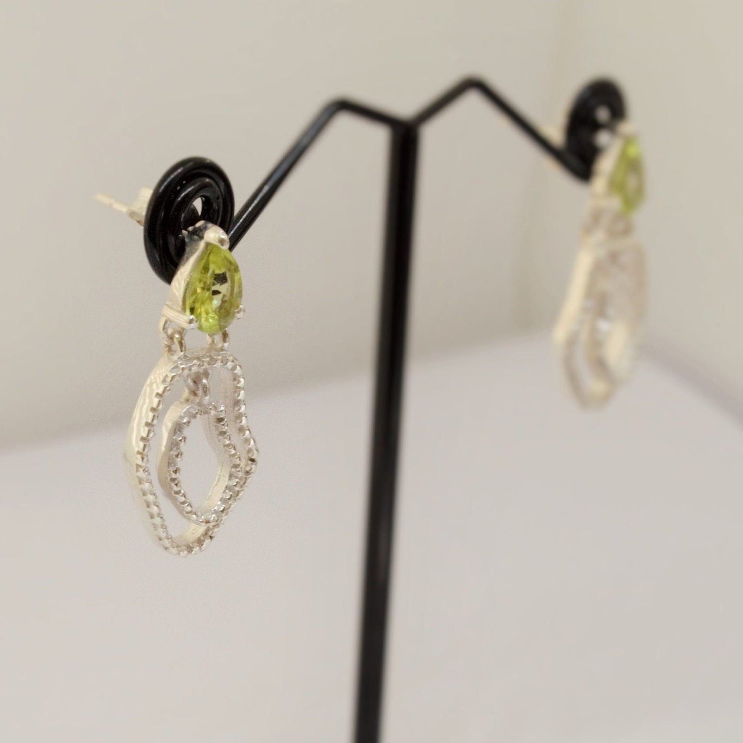 Sterling Silver Peridot Earrings, Drop Earrings, August Birthstone Earrings, Green Dangle Earrings, Birthday Gifts For Her, Bridesmaid Gift