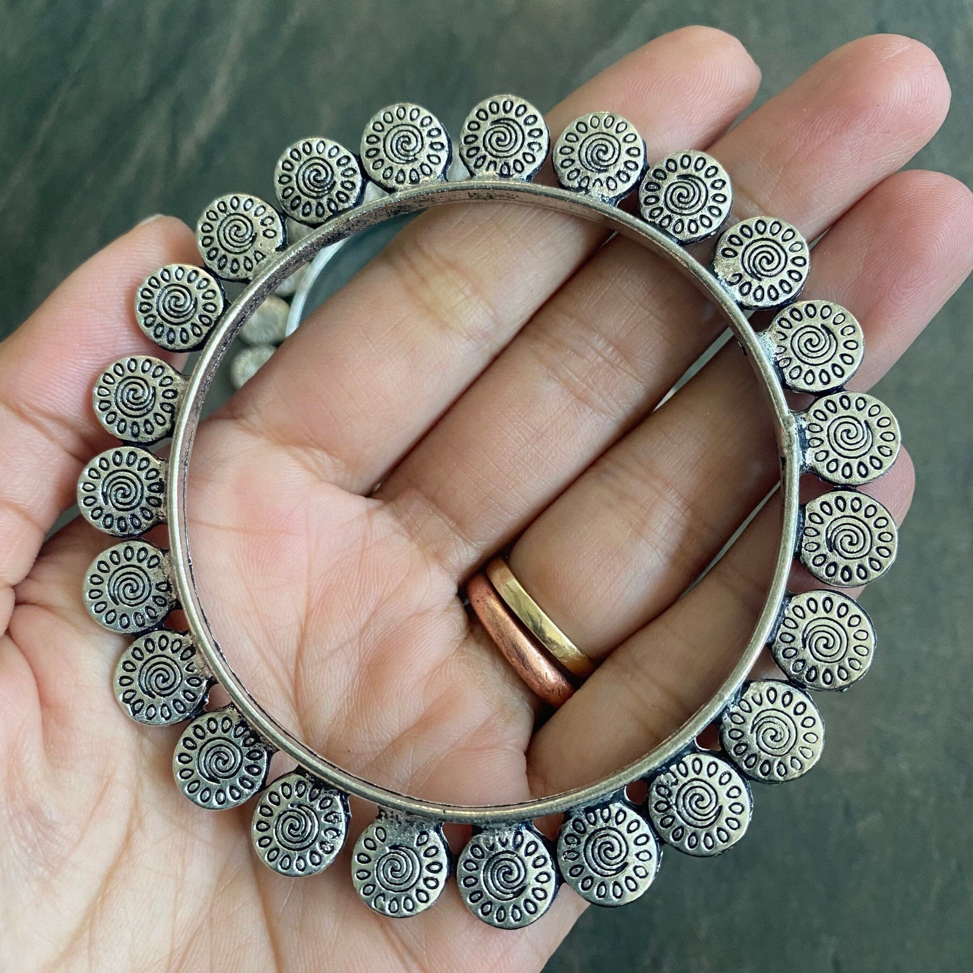 Oxidised Steel Bangle Bracelet For Women, Unique Bracelet, Kada Bangle, Gifts For Her, Indian Jewelry