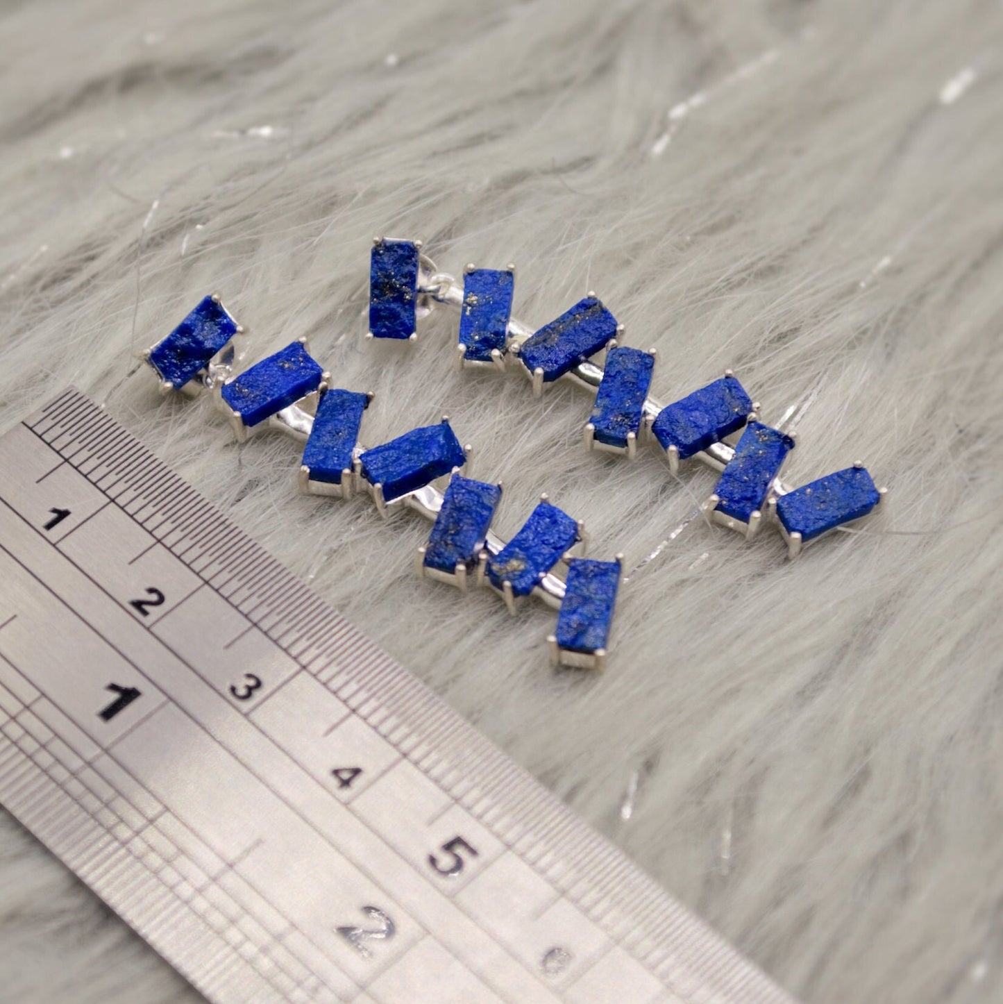 Lapis Lazuli Dangle Drop Earrings, Sterling Silver Earrings, Lapis Earrings, December Birthstone Unique Gemstone Earrings, Gift For Her