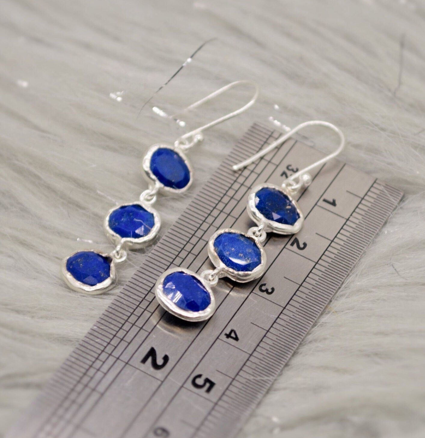 Lapis Lazuli Sterling Silver Drop Earrings, December Birthstone Jewelry, Lapis Jewelry, Dangle Drop Earrings, Best Friend Gift For Her