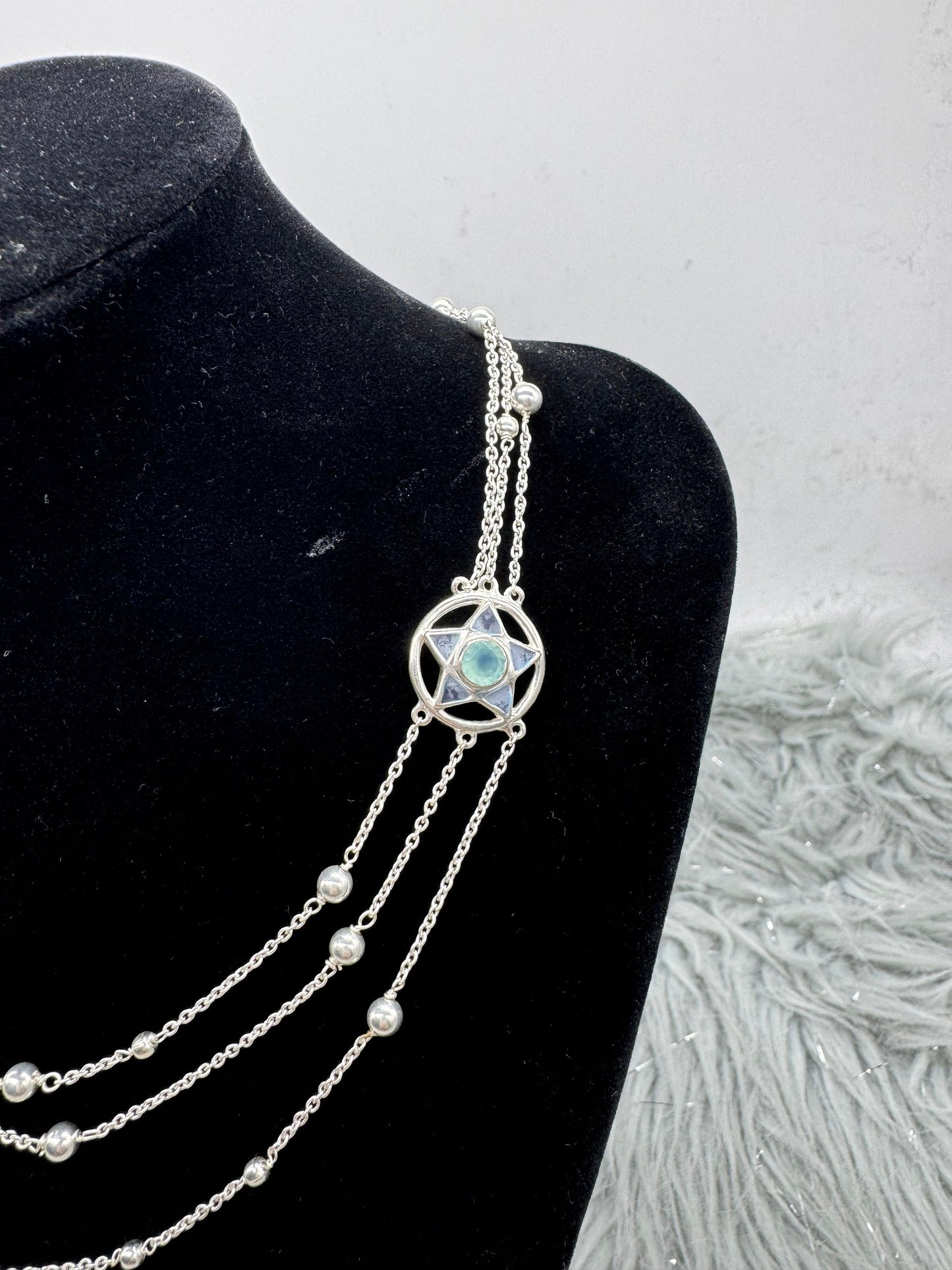 Aqua Chalcedony, Opal Sterling Silver Necklace, Gold And Sterling Silver Gemstone Necklaces For Women