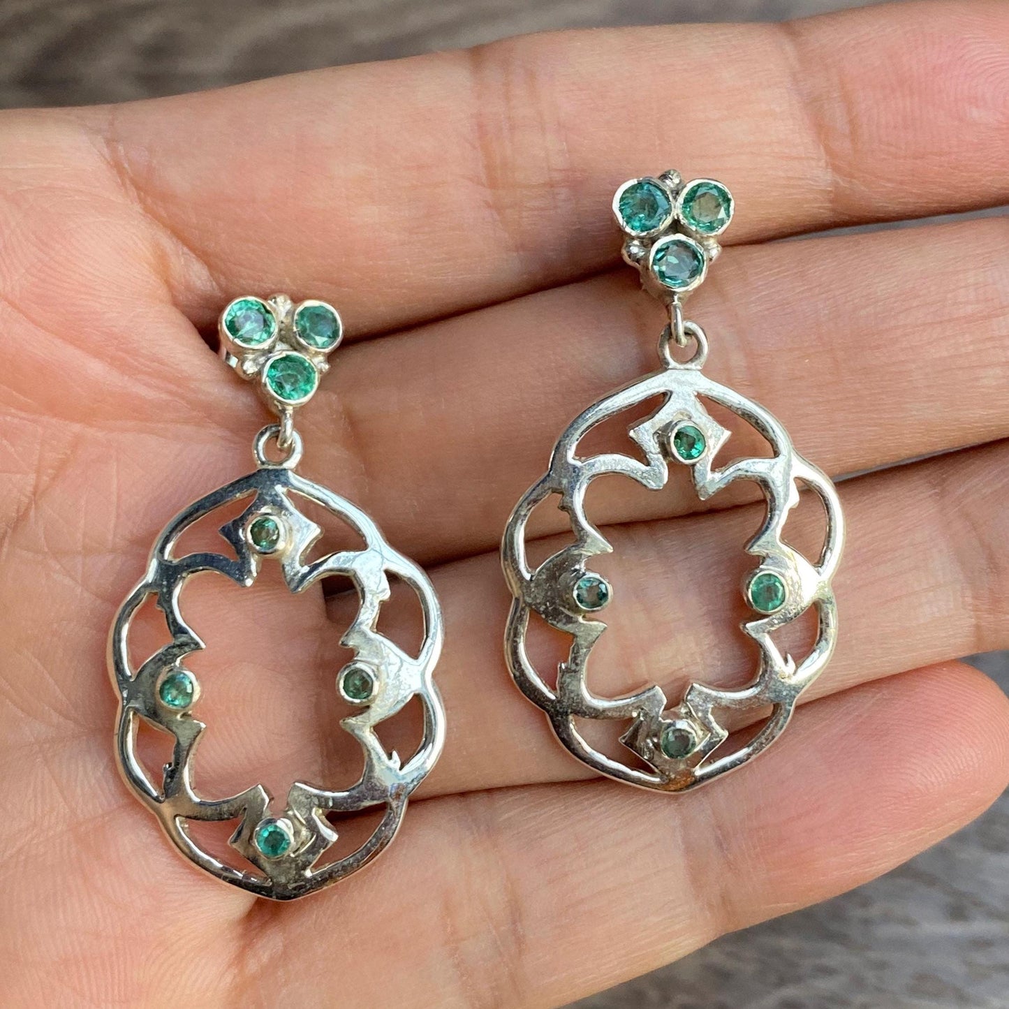 Emerald Earrings, May Birthstone Earrings, Jewelry Trends, Green Stone Earrings Dangle, Statement Earrings, Gifts For Her