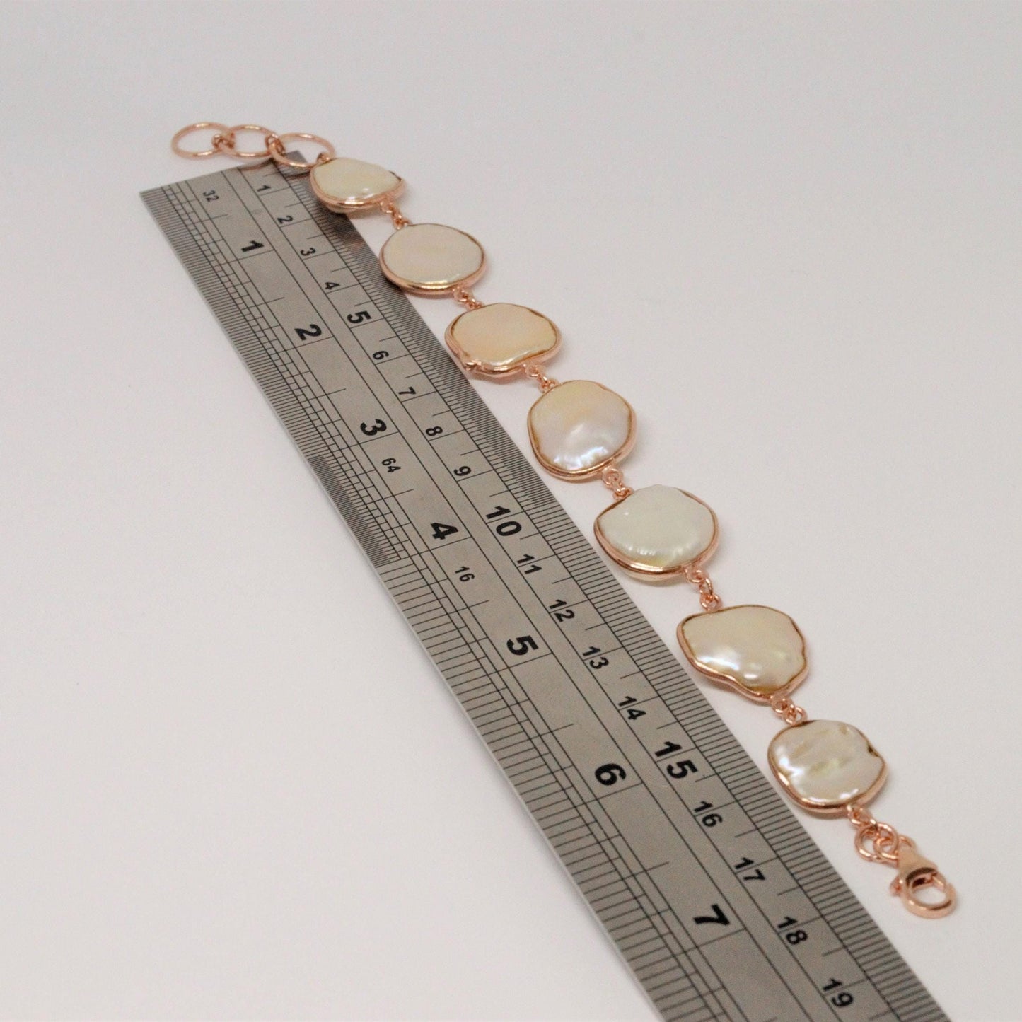 Rose Gold Plated Silver Pearl Bracelet, Handmade Dainty Bracelet, Pearl Jewelry, June Birthstone Bracelet, Birthday Gift For Her