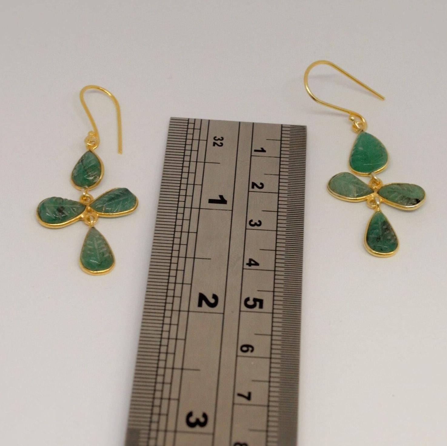 Emerald Earrings, Gold Earrings, Sterling Silver Earrings, May Birthstone, Green Earrings, Gifts For Her