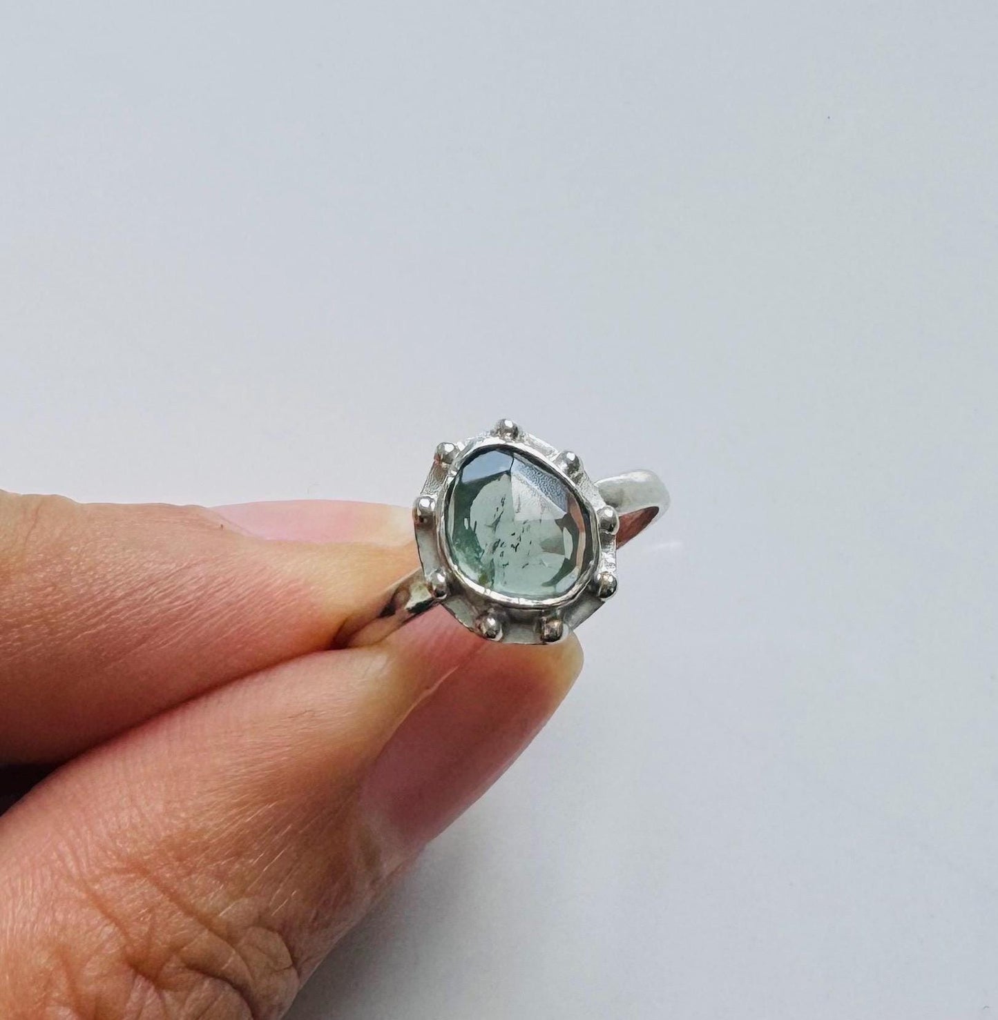 Pink Tourmaline Ring, Yellow, Green Tourmaline Ring, Sterling Silver Ring, Tourmaline Jewelry, October Birthstone, Stackable Rings For Women