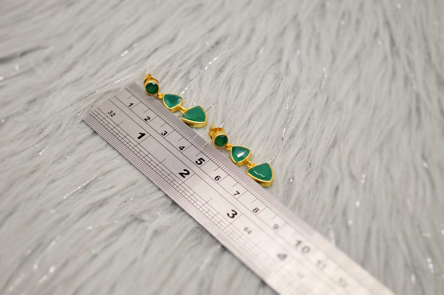 Green Onyx Sterling Silver Earrings, Statement Dangle Drops, Green Onyx Jewelry, Gemstone Earrings, Gifts For Her
