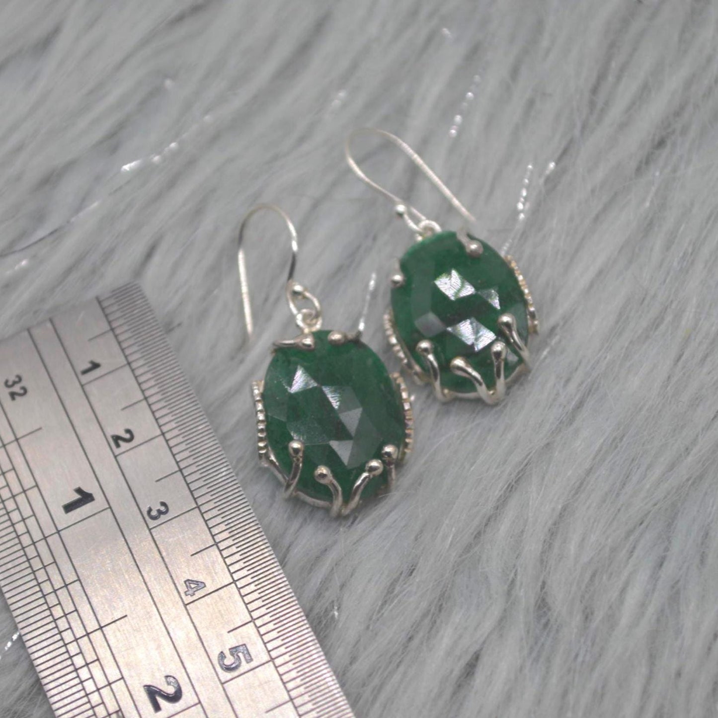 Green Aventurine Silver Earrings, Minimalist Green Drop Earrings, Aventurine Jewelry, Handmade Green Gemstone Earrings, Gifts For Her