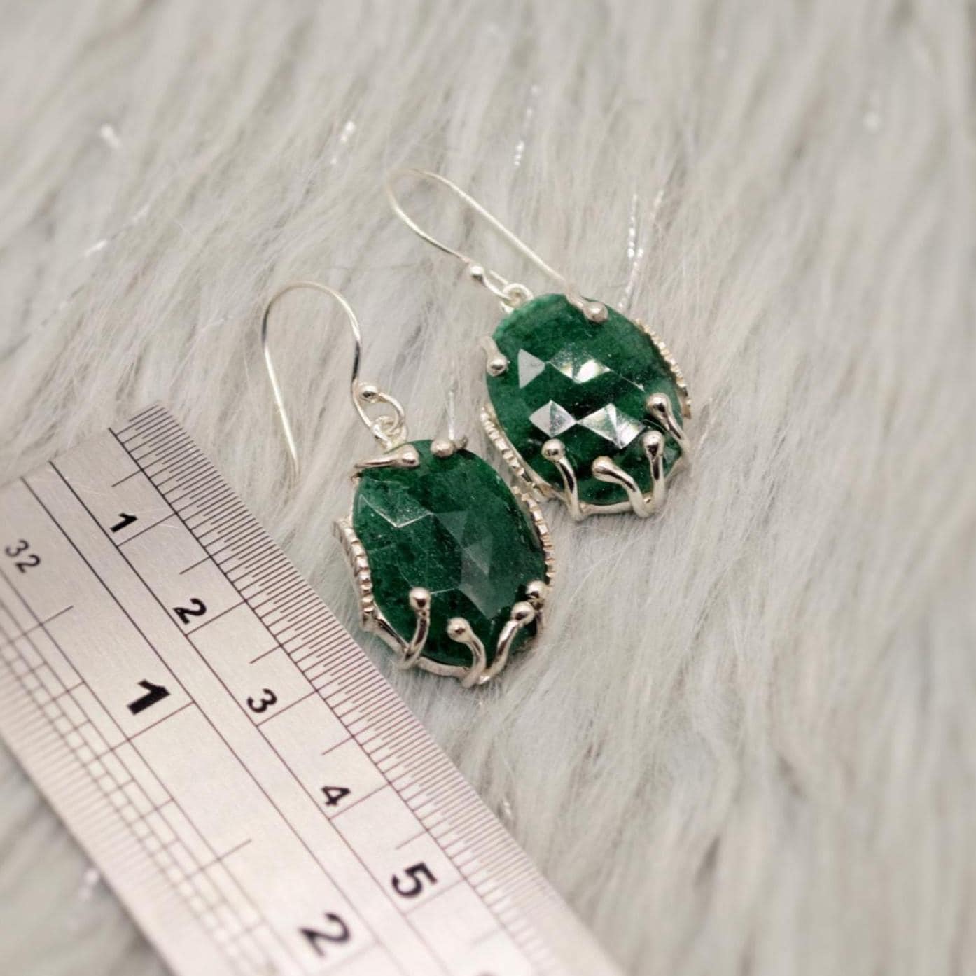 Green Aventurine Silver Earrings, Minimalist Green Drop Earrings, Aventurine Jewelry, Handmade Green Gemstone Earrings, Gifts For Her