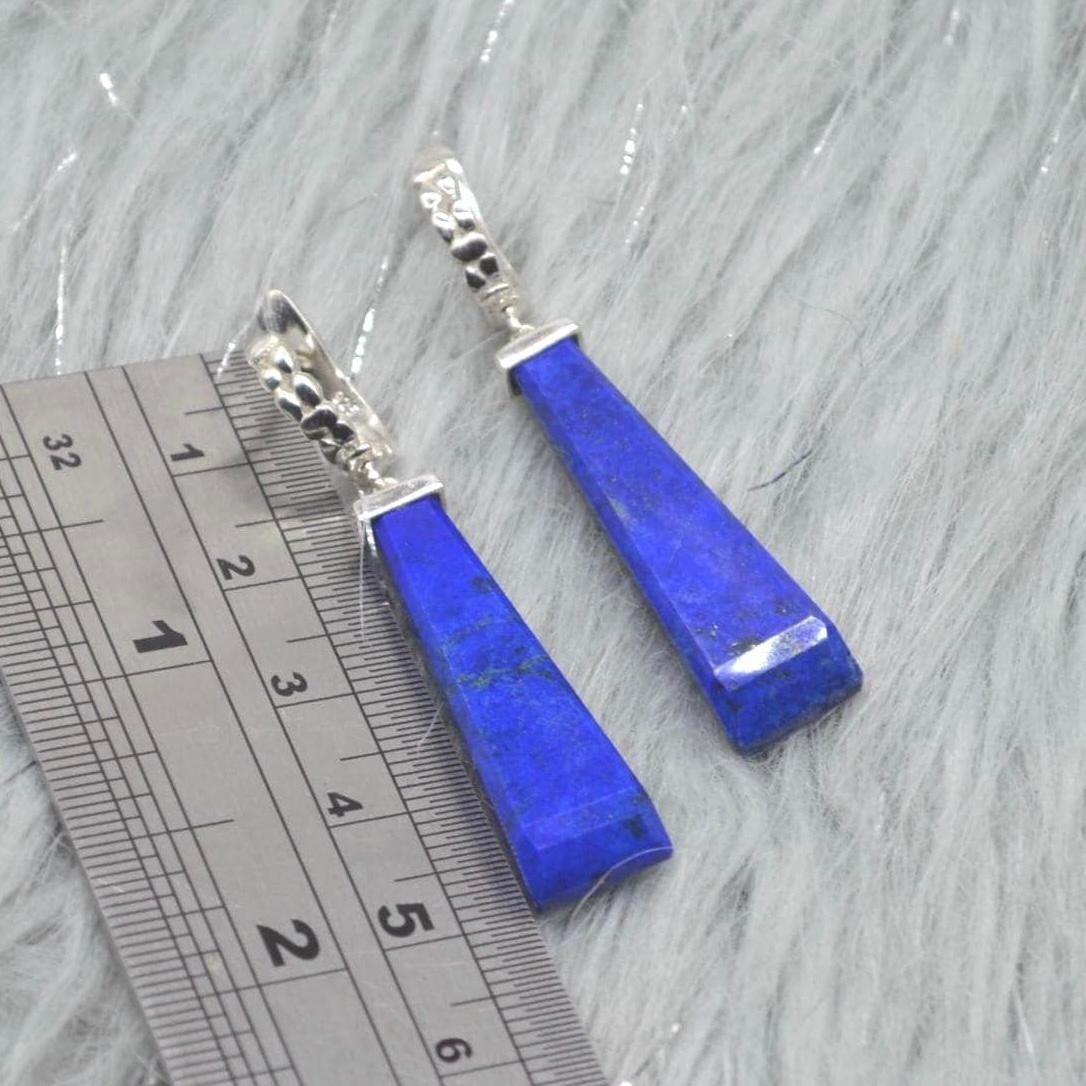 Lapis Lazuli Sterling Silver Drop Earrings, December Birthstone Jewelry, Lapis Jewelry, Dangle Drop Earrings, Best Friend Gift For Her