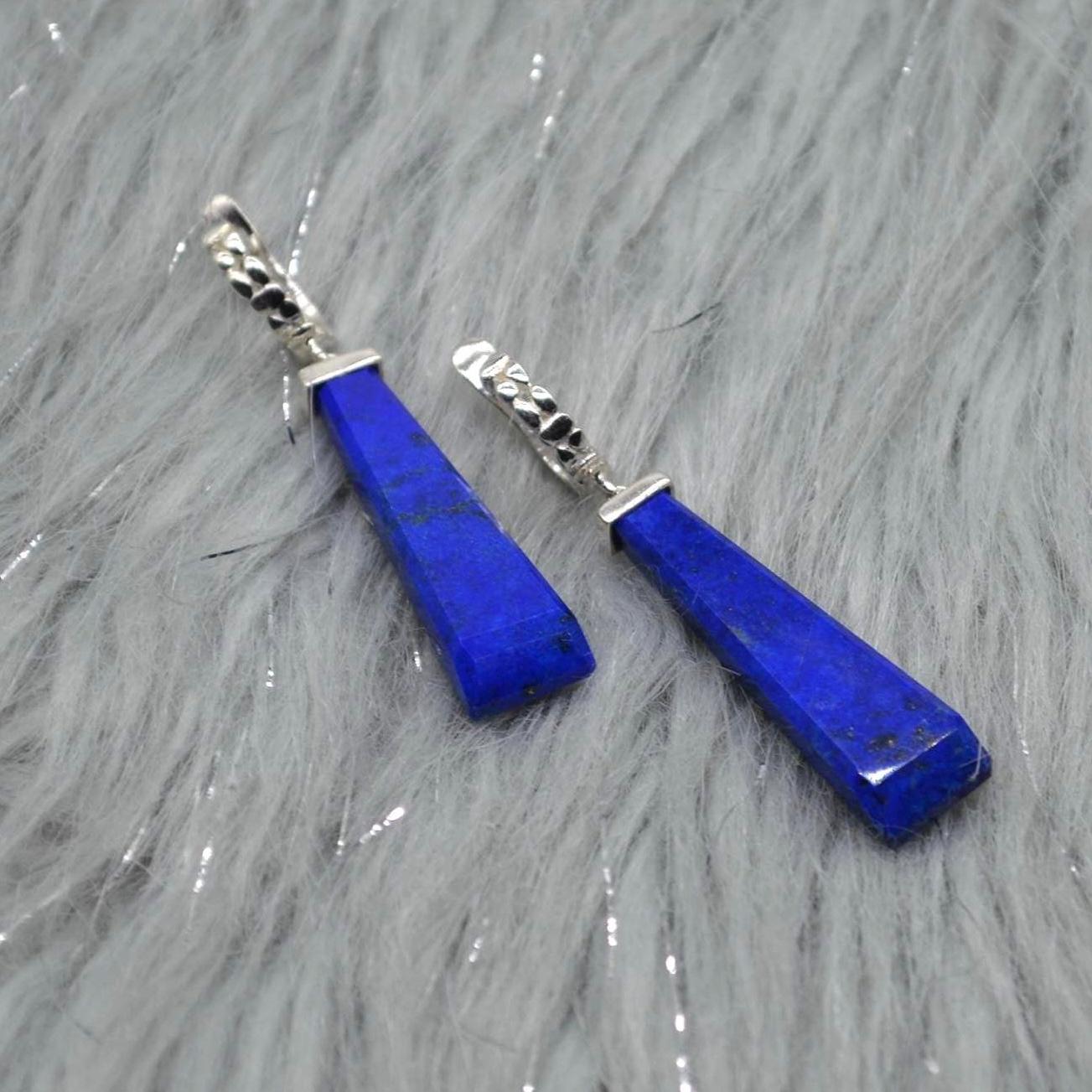 Lapis Lazuli Sterling Silver Drop Earrings, December Birthstone Jewelry, Lapis Jewelry, Dangle Drop Earrings, Best Friend Gift For Her