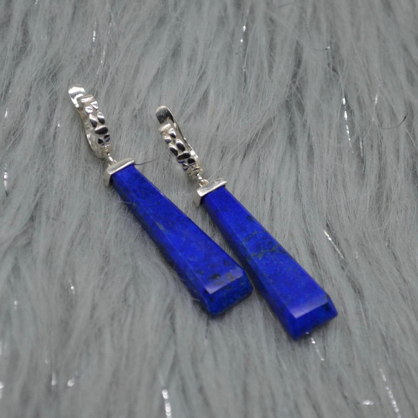 Lapis Lazuli Sterling Silver Drop Earrings, December Birthstone Jewelry, Lapis Jewelry, Dangle Drop Earrings, Best Friend Gift For Her