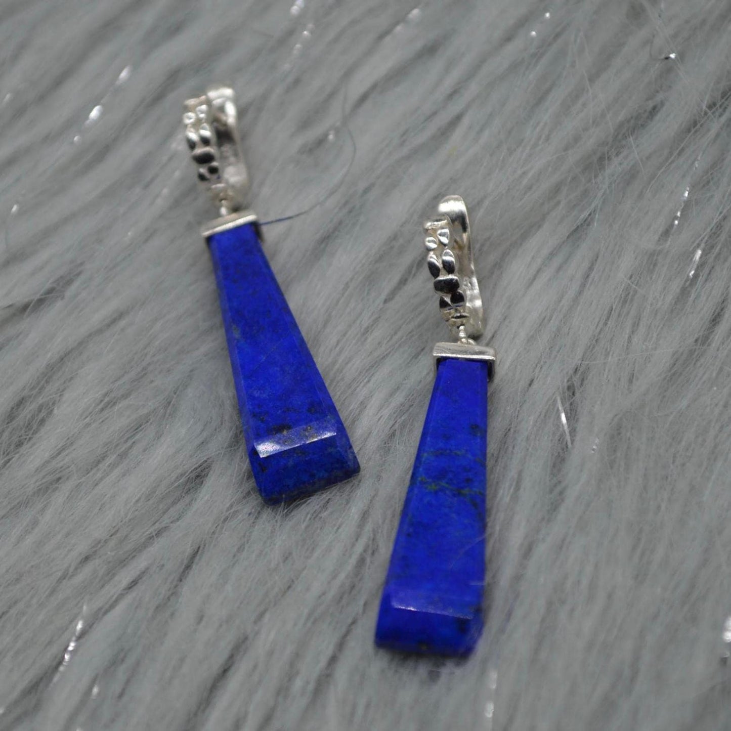 Lapis Lazuli Sterling Silver Drop Earrings, December Birthstone Jewelry, Lapis Jewelry, Dangle Drop Earrings, Best Friend Gift For Her