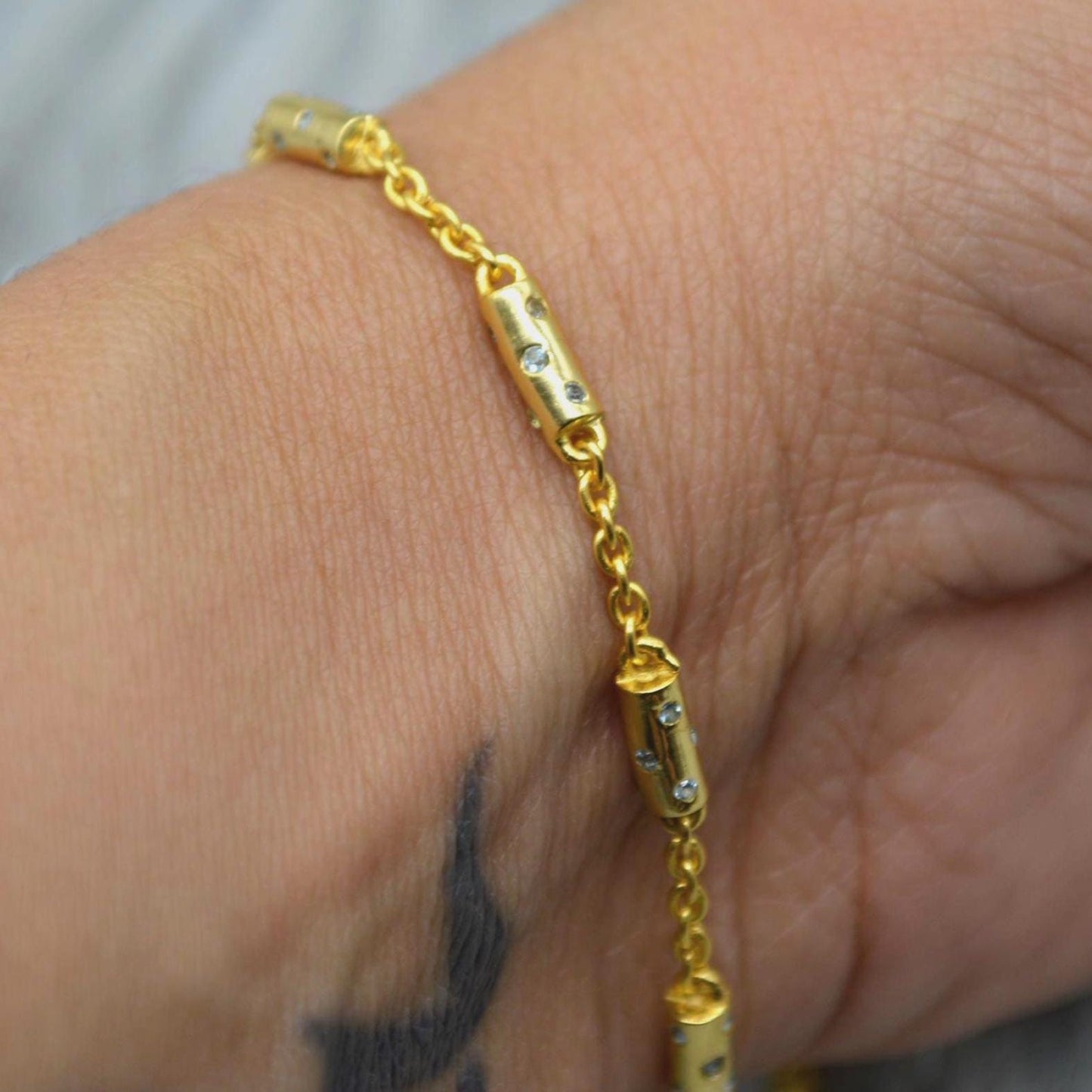 Peridot, Blue Topaz Silver Chain Bracelet, August, December Birthstone, Dainty Gold Bangle Bracelet, Green, Blue Gemstone Bracelet For Women