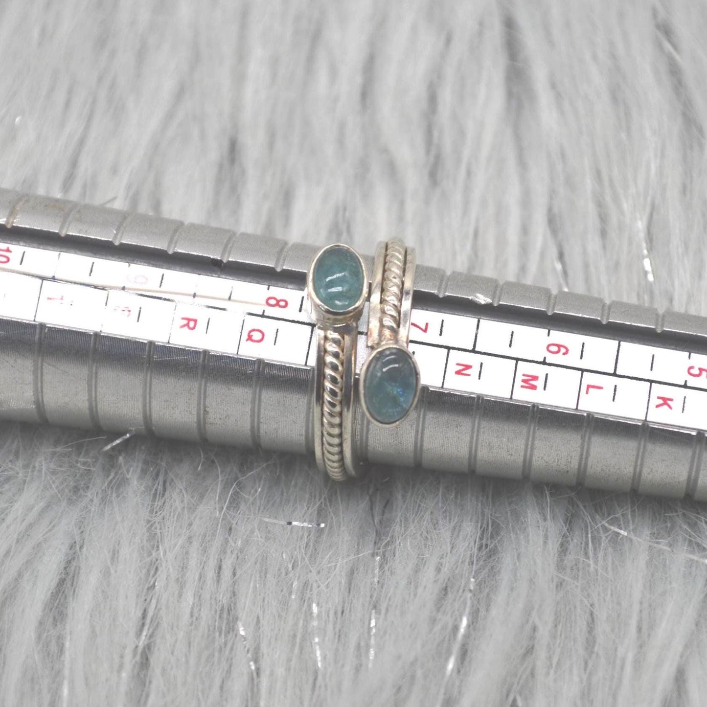 Aquamarine Sterling Silver Ring: March Birthstone, UK Size O, Blue Gemstone Jewelry