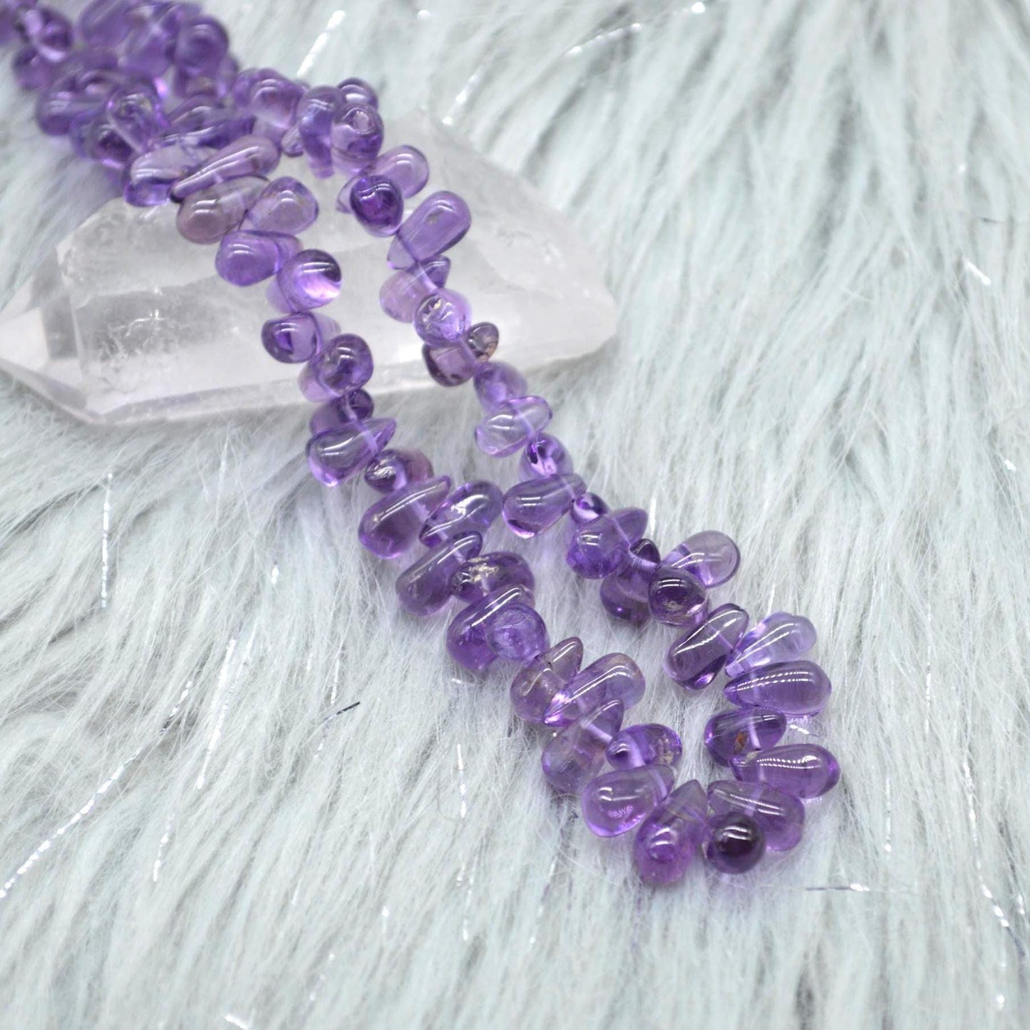 Amethyst Beaded Necklace: Sterling Silver, February Birthstone, Purple Gemstone Jewelry