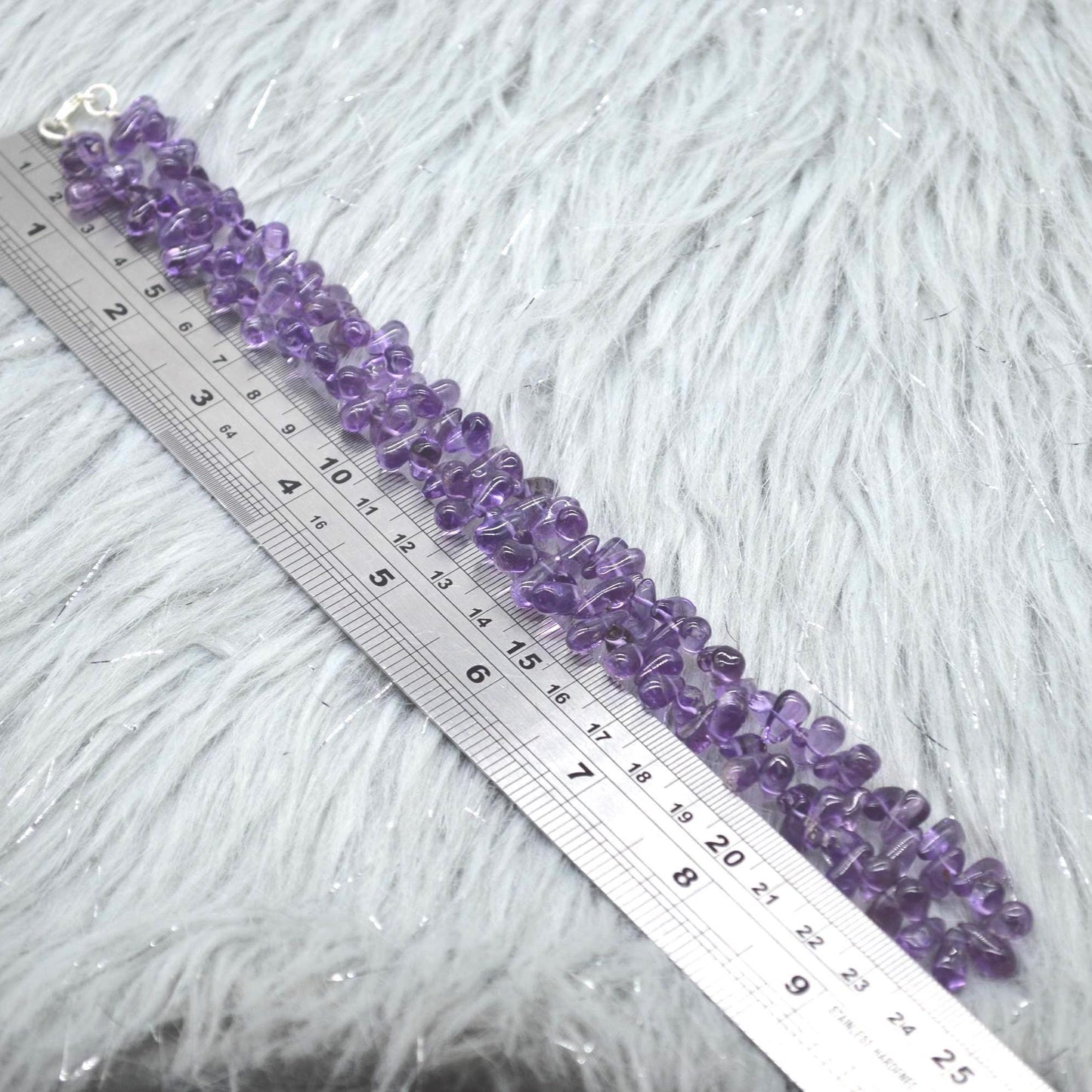 Amethyst Beaded Necklace: Sterling Silver, February Birthstone, Purple Gemstone Jewelry