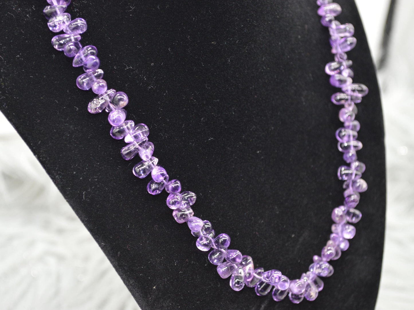 Amethyst Beaded Necklace: Sterling Silver, February Birthstone, Purple Gemstone Jewelry