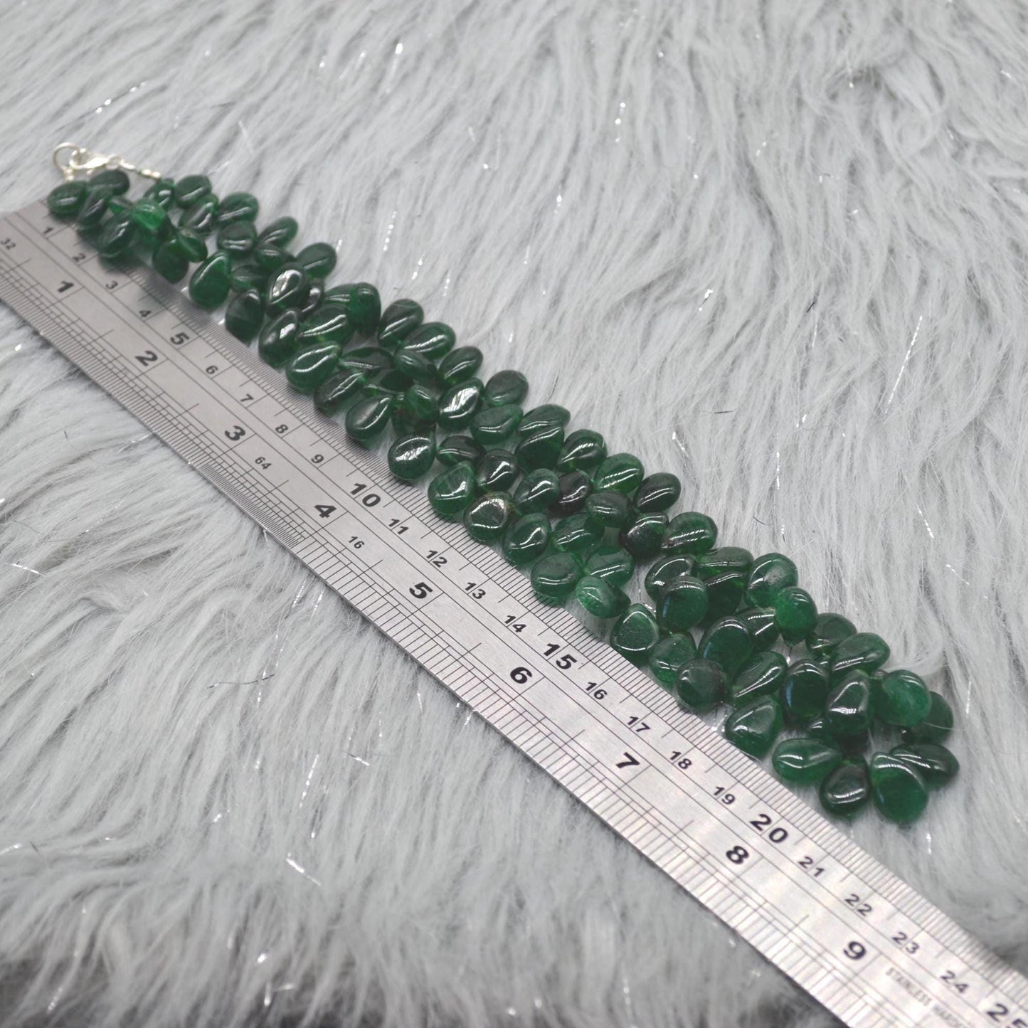 Green Aventurine Beaded Necklace: Mint Green Gemstone Jewelry, 16 Inches