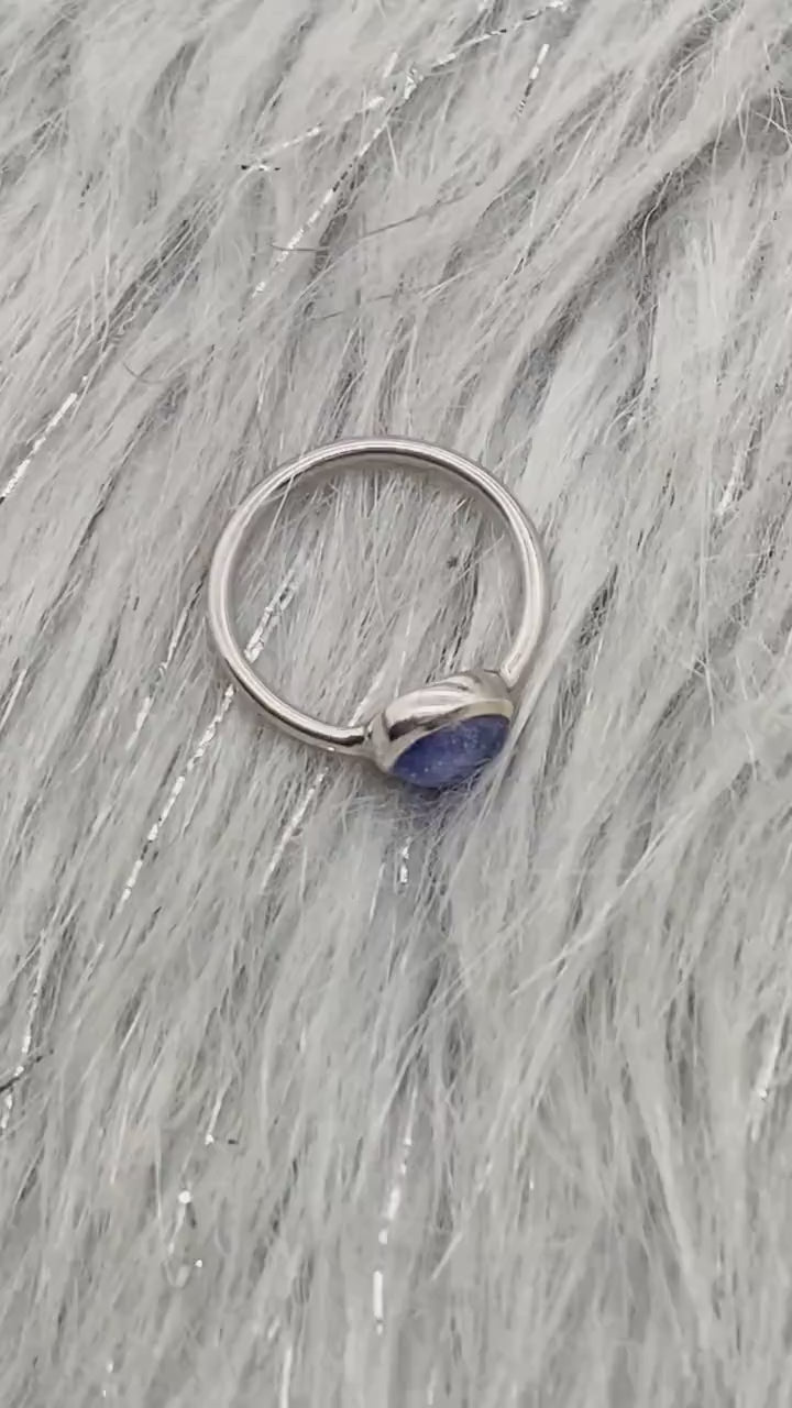 Tanzanite 925 Sterling Silver Ring, Rings for Women, Dainty Blue Gemstone Ring, December Birthstone, Blue Gem Ring, Gifts For Her