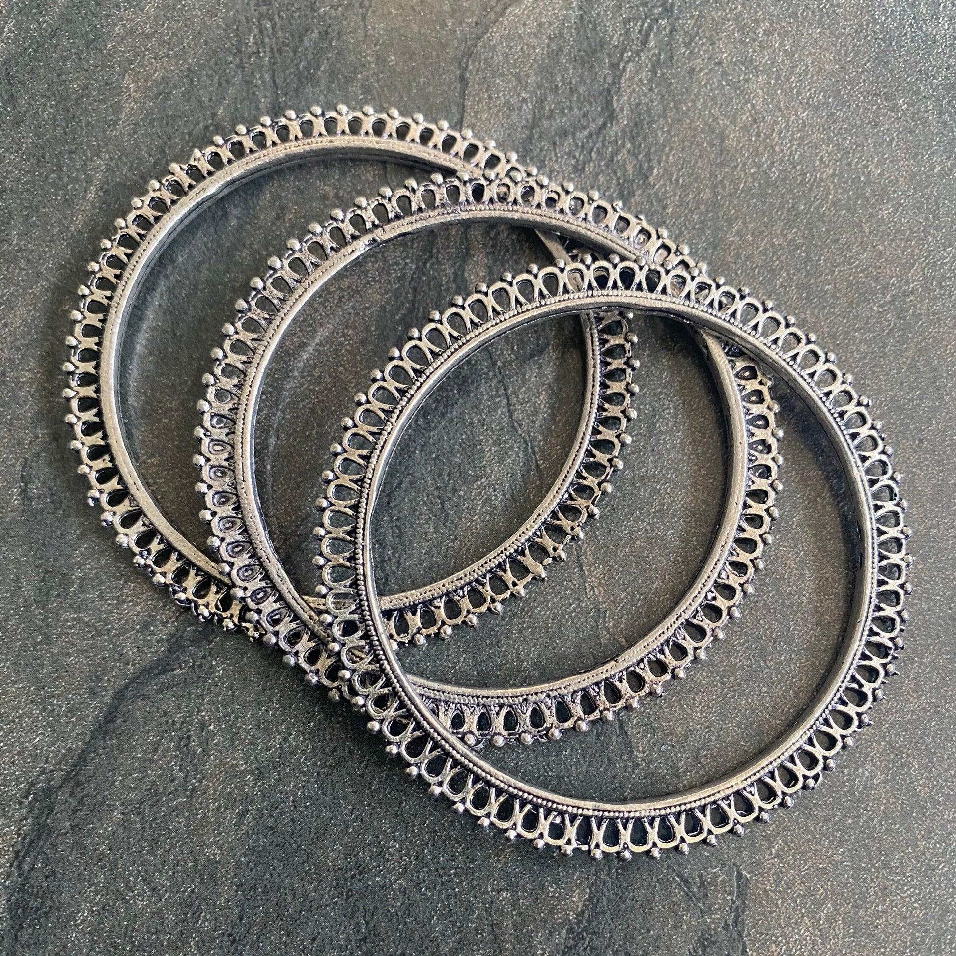 Oxidised Steel Bangle Bracelet For Women, Indian Kada Bangle, Indian Jewelry, Unique Bangle Gift