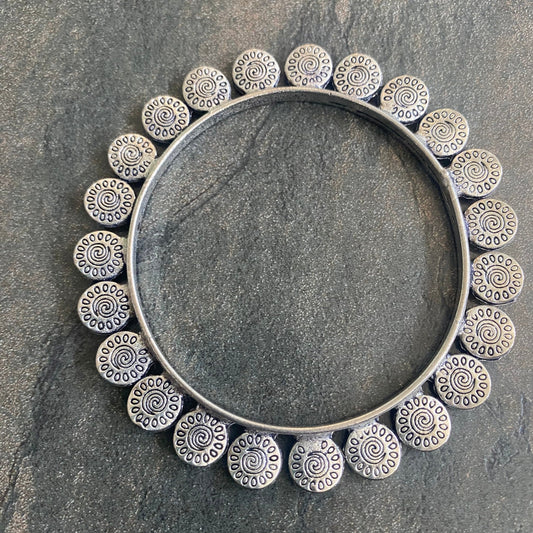 Oxidised Steel Bangle Bracelet For Women, Unique Bracelet, Kada Bangle, Gifts For Her, Indian Jewelry
