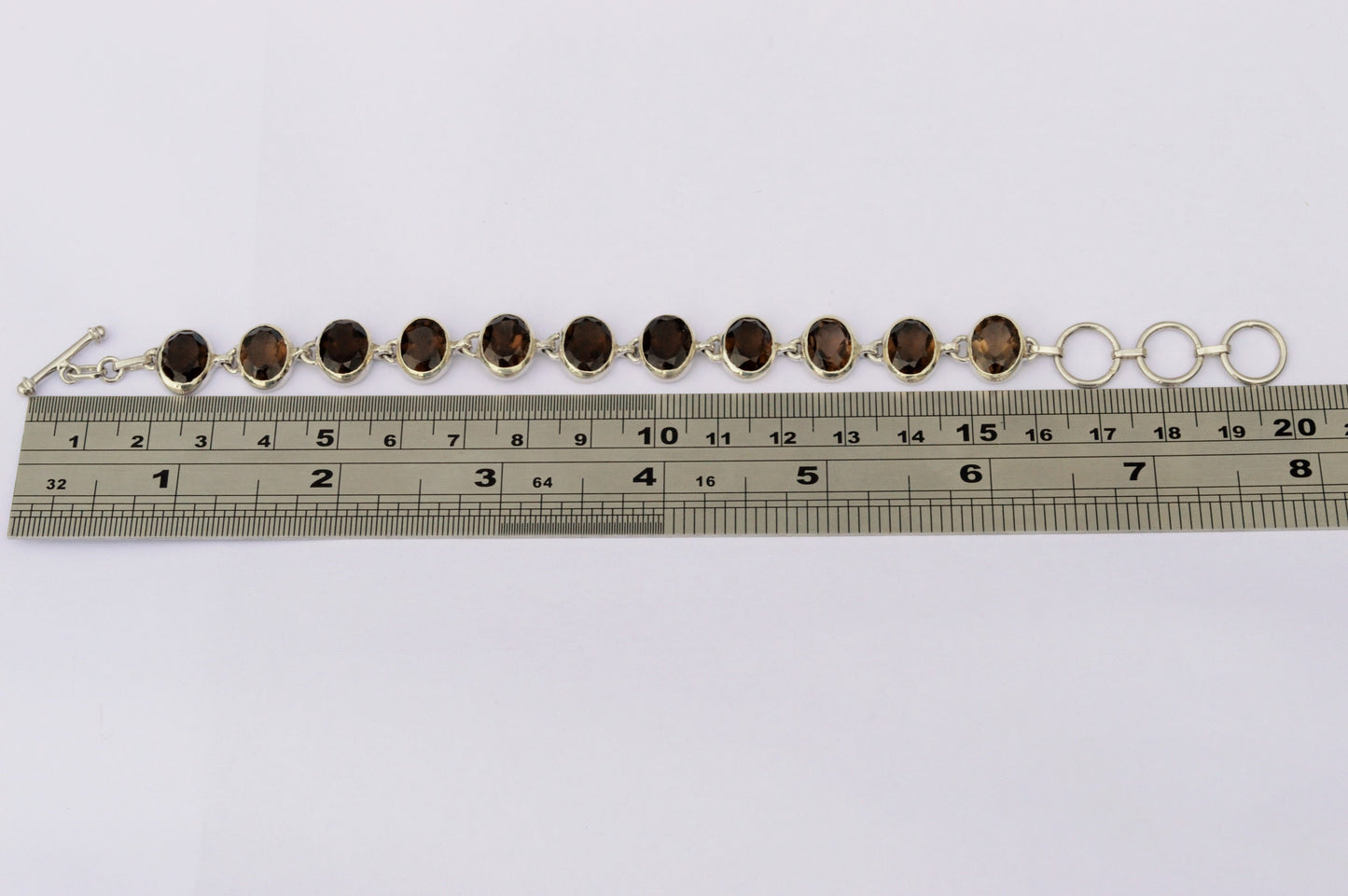 Smoky Quartz Bracelet, Sterling Silver Bracelet, Unique Gemstone Bracelet, Birthday Gifts For Her, Dainty Bracelets For Women
