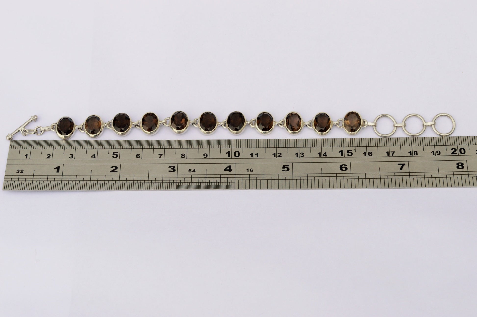 Smoky Quartz Bracelet, Sterling Silver Bracelet, Unique Gemstone Bracelet, Birthday Gifts For Her, Dainty Bracelets For Women