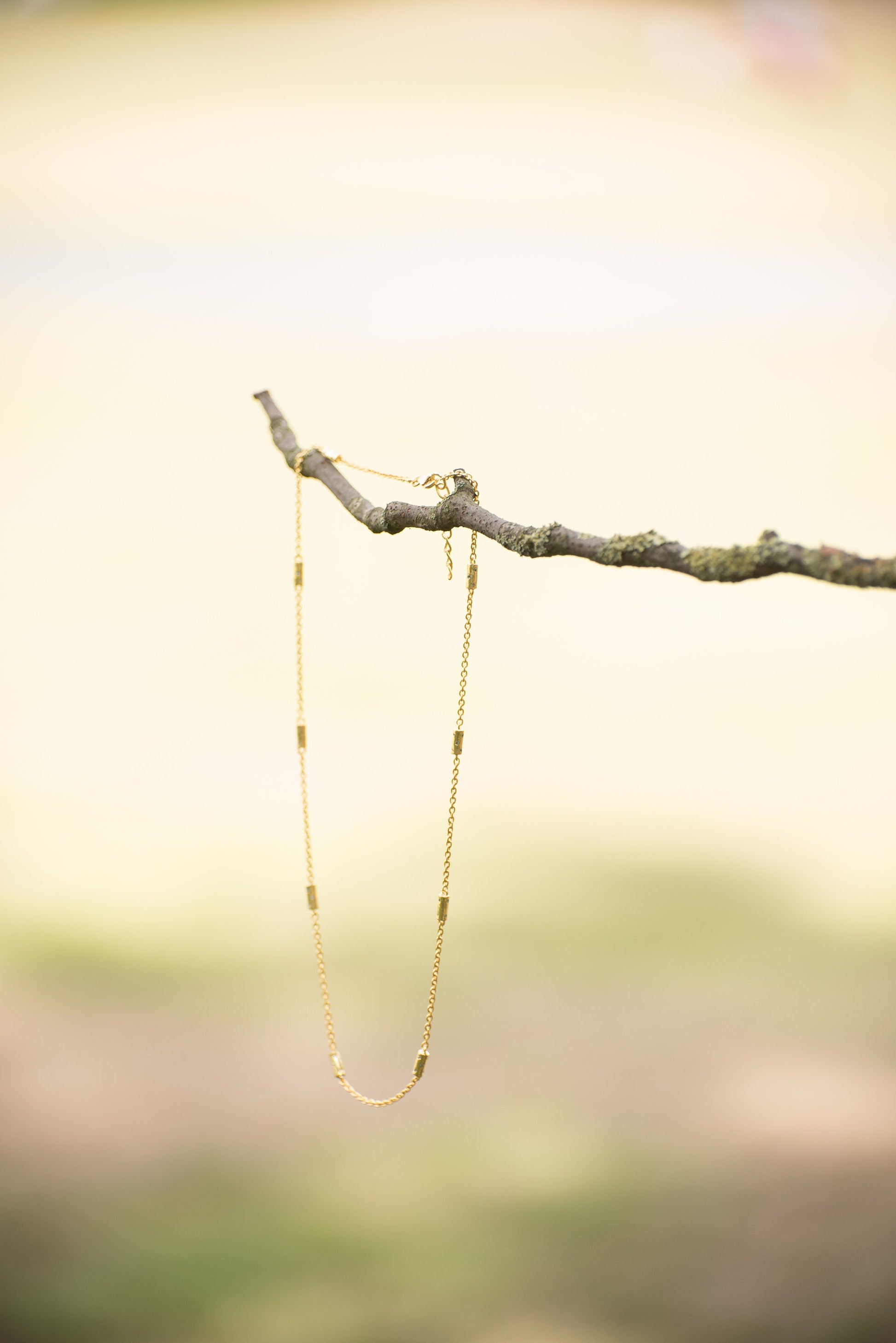 Iolite Gold Chain Necklace, Dainty Necklace, Gold Plated Sterling Silver Purple Gemstone Necklace, Birthday Gifts For Her, Gift For Mom