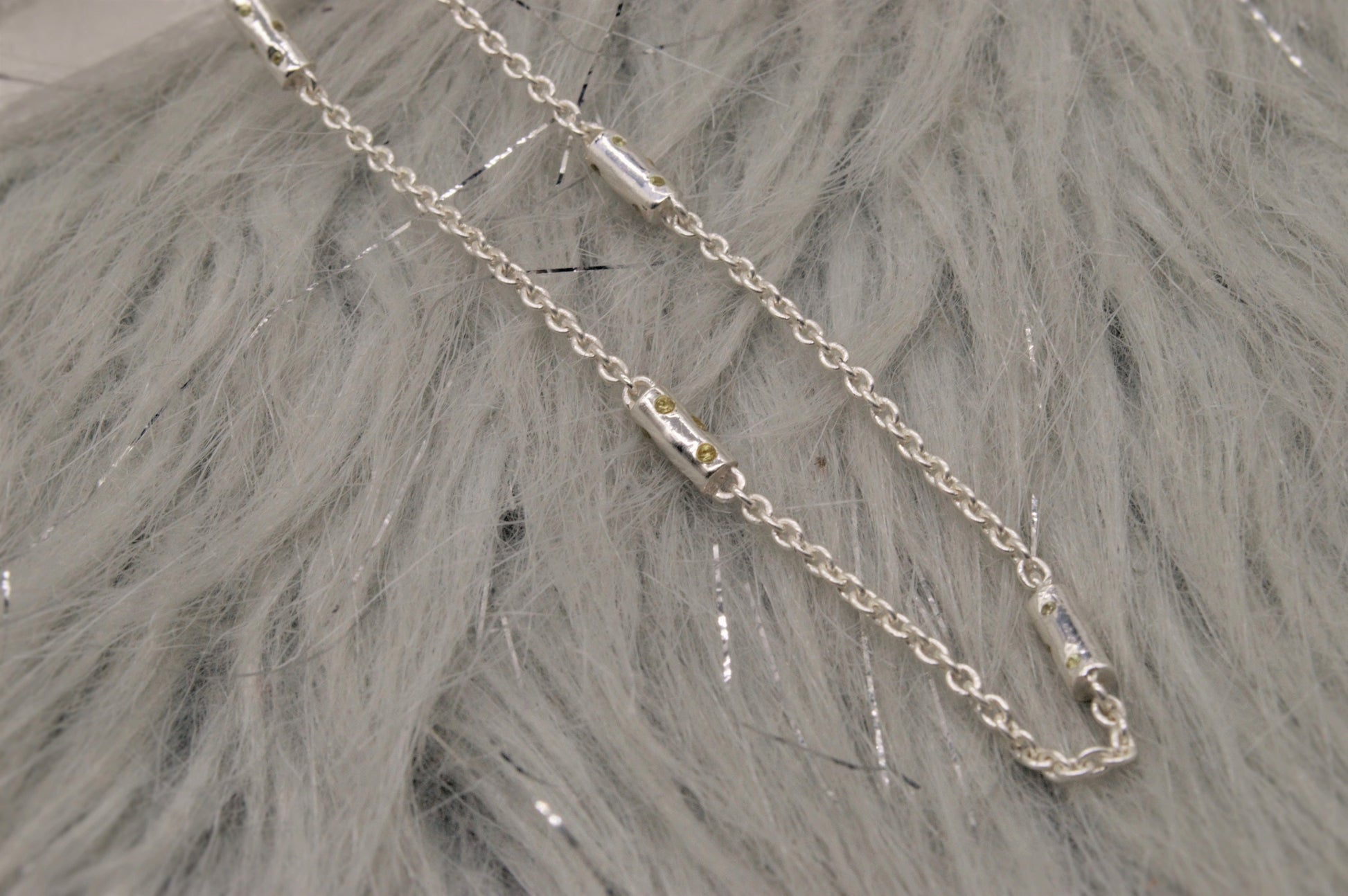 Peridot Silver Chain Necklace, August Birthstone, Dainty Necklace, Green Gemstone, Birthday Gifts For Her, Necklaces For Women