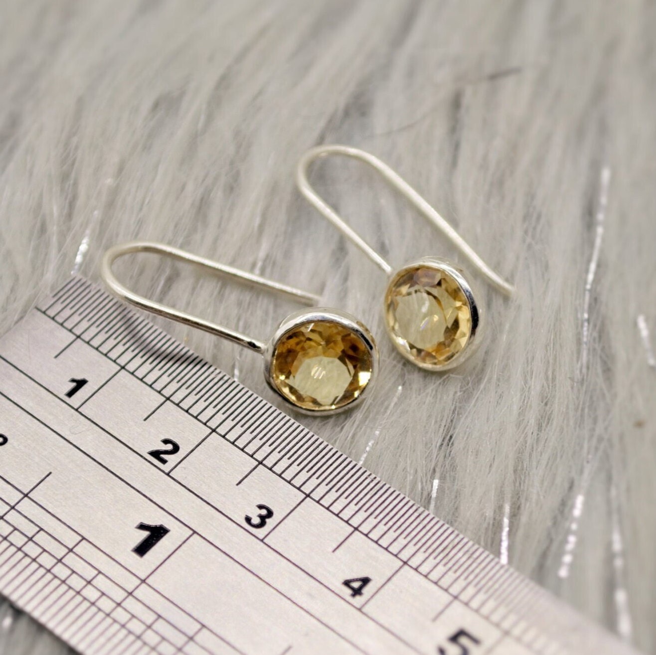 Citrine Earrings, Sterling Silver Earrings, Statement Unique Dangle Drop Earrings, November Birthstone, Gift For Her, Birthday Gift