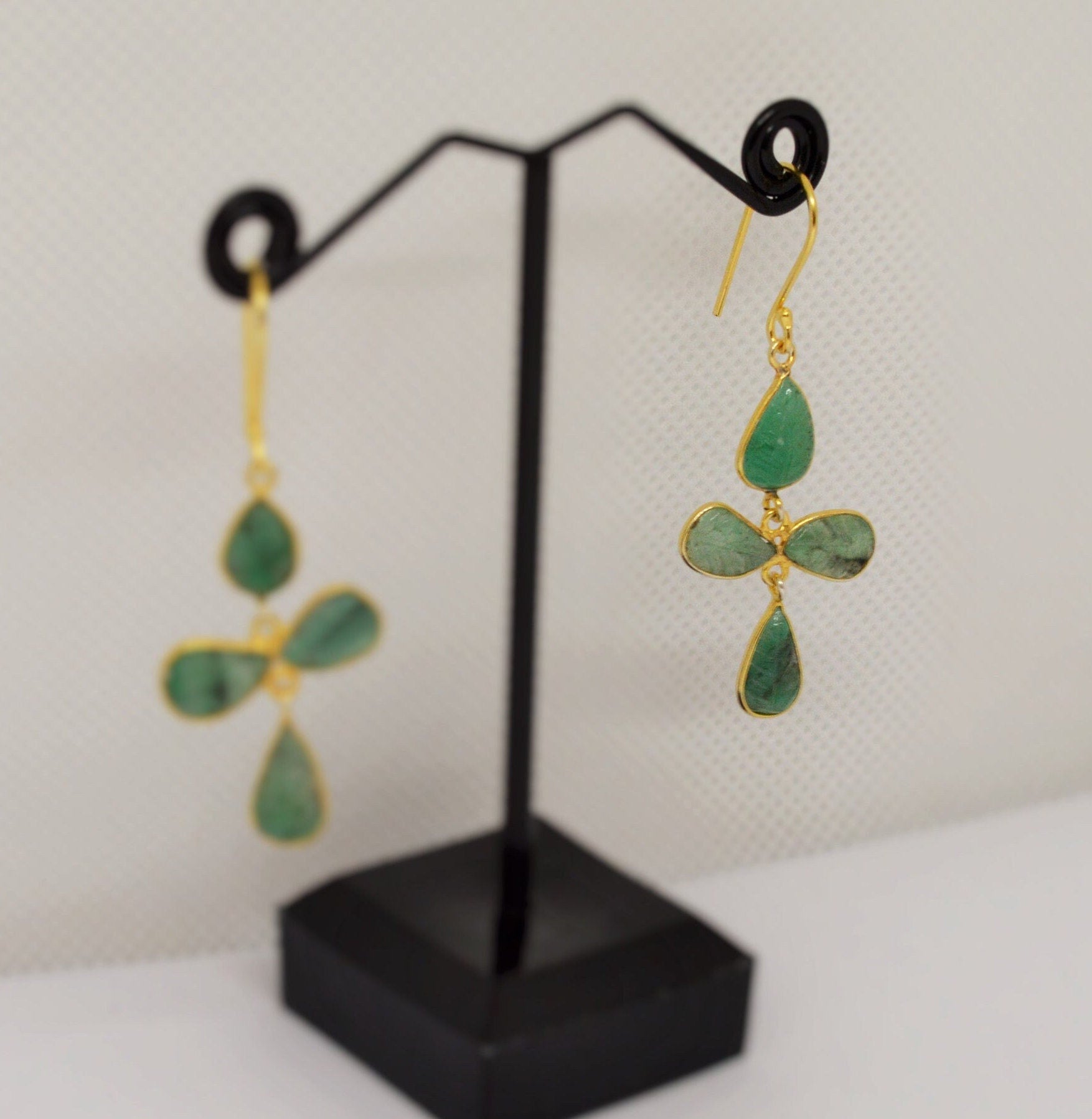 Emerald Earrings, Gold Earrings, Sterling Silver Earrings, May Birthstone, Green Earrings, Gifts For Her