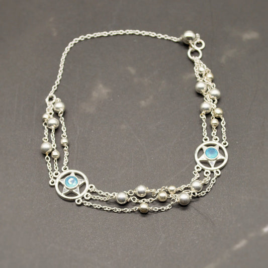 Aqua Chalcedony, Opal Sterling Silver Bracelet, Gold Bangle Bracelets For Women