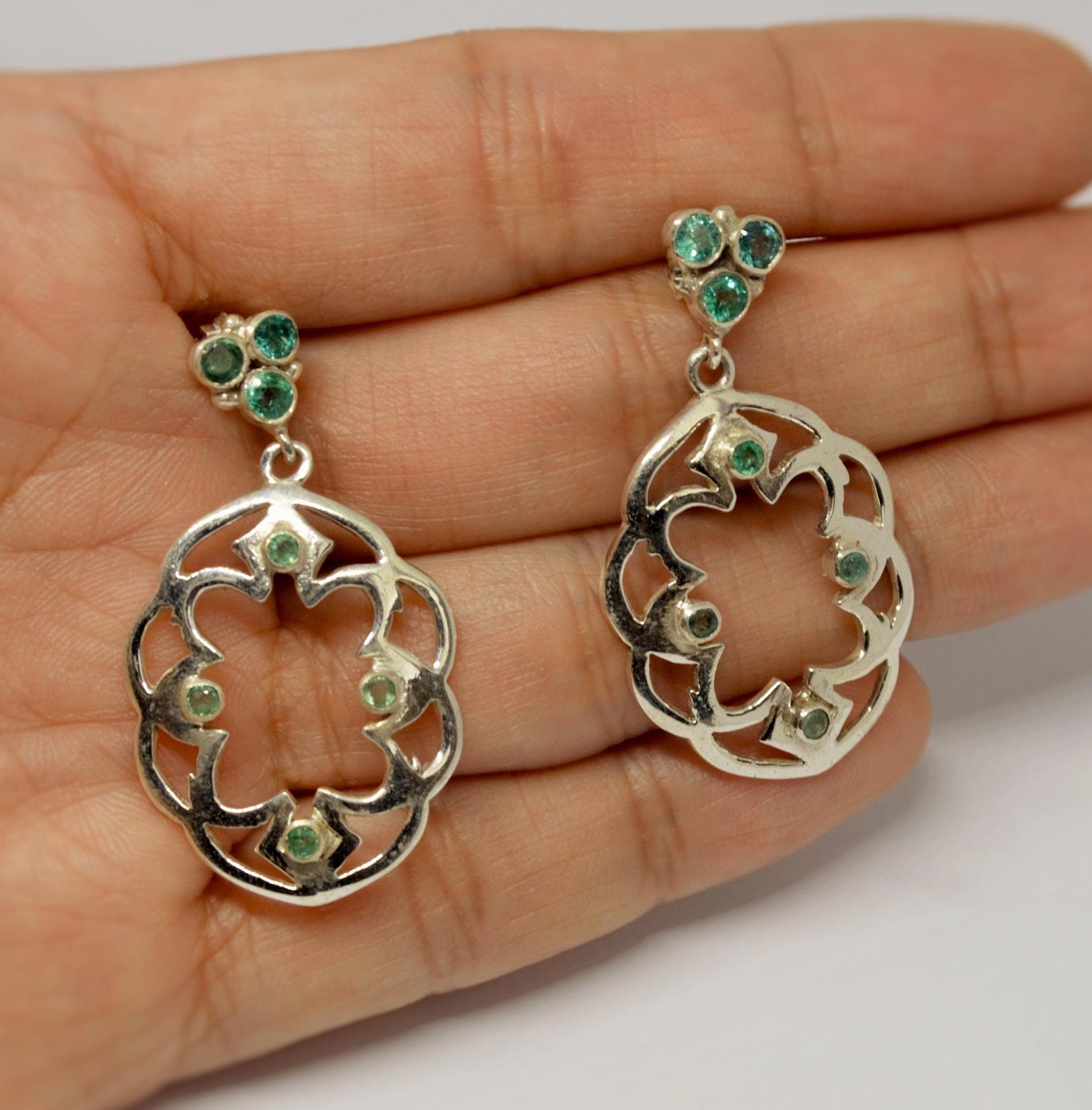 Emerald Earrings, May Birthstone Earrings, Jewelry Trends, Green Stone Earrings Dangle, Statement Earrings, Gifts For Her