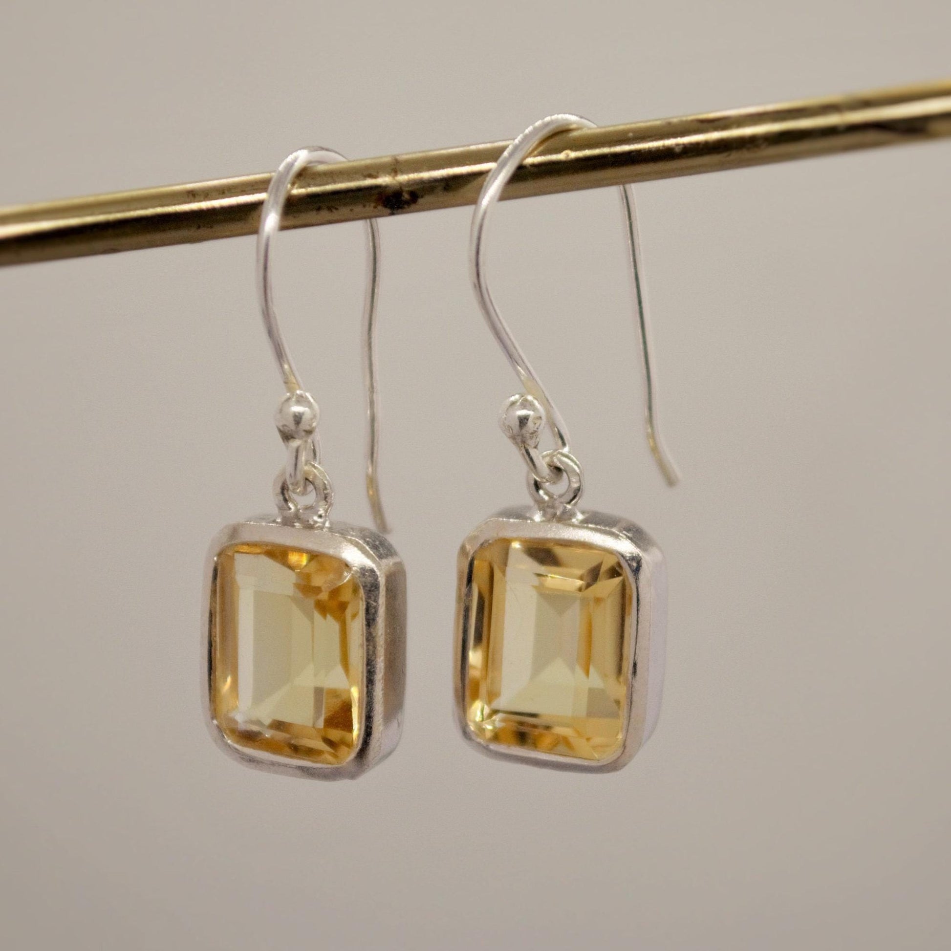 Citrine Earrings, Sterling Silver Earrings, Statement Earrings, Unique Drop Earrings, November Birthstone, Birthday Gifts For Her
