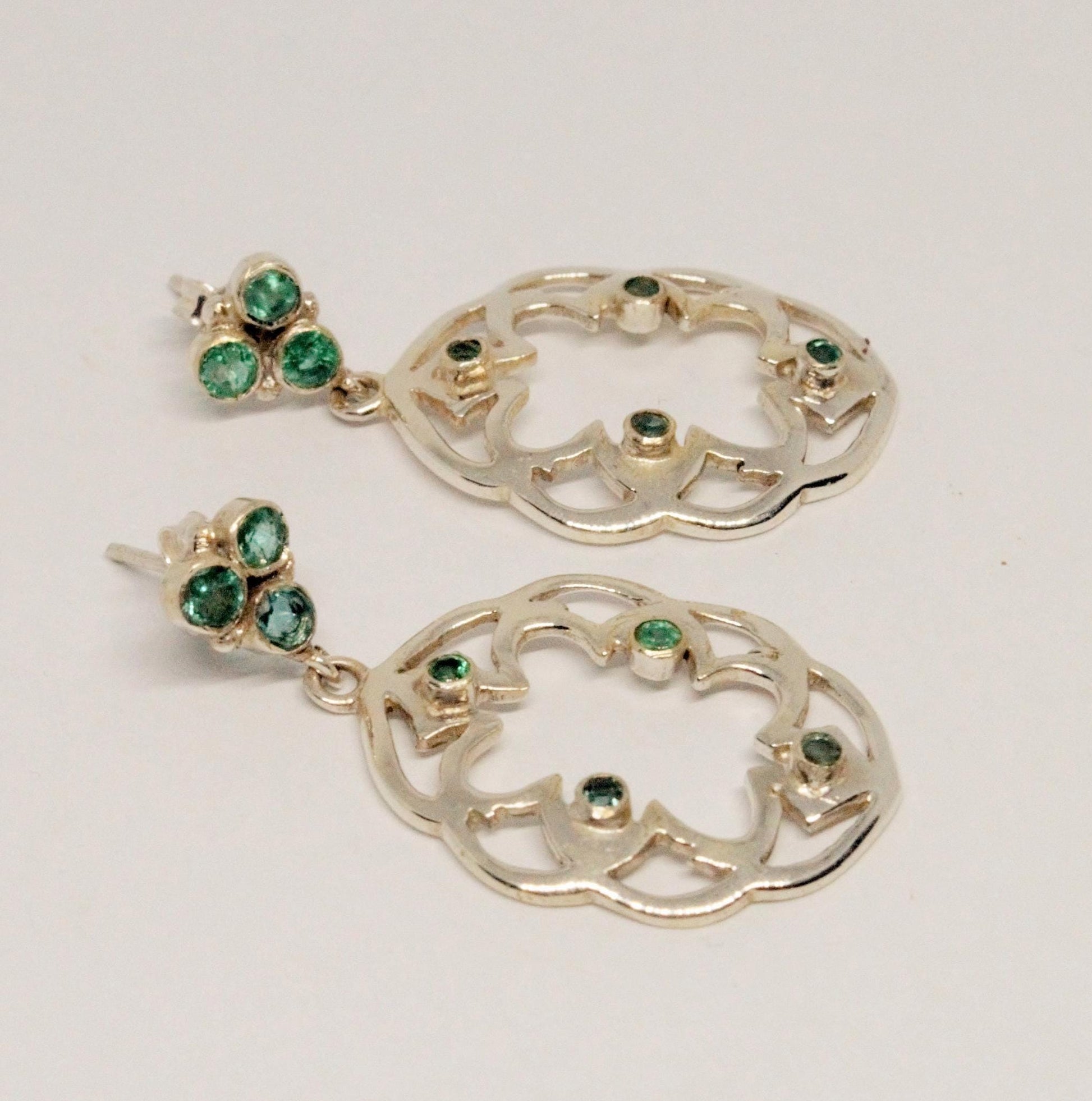 Emerald Earrings, May Birthstone Earrings, Jewelry Trends, Green Stone Earrings Dangle, Statement Earrings, Gifts For Her