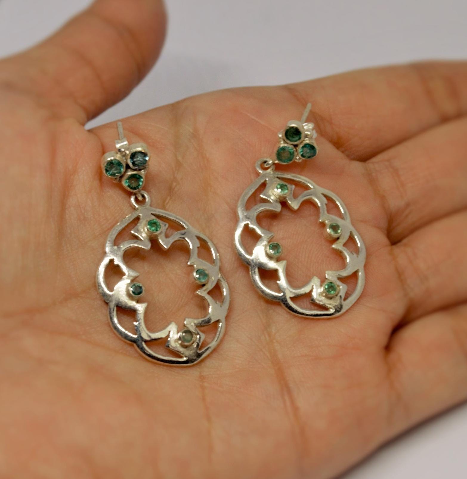 Emerald Earrings, May Birthstone Earrings, Jewelry Trends, Green Stone Earrings Dangle, Statement Earrings, Gifts For Her