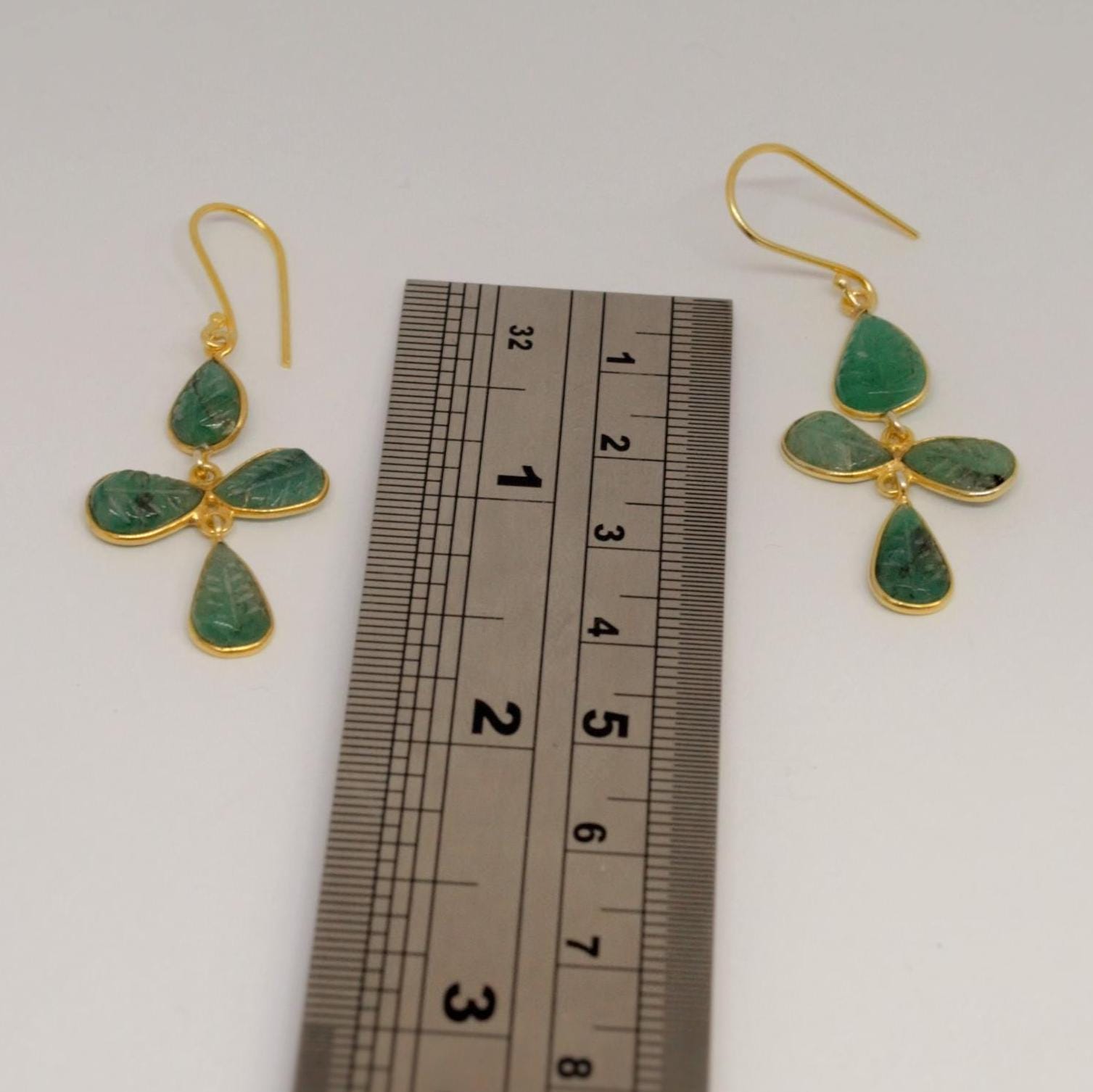 Emerald Earrings, Gold Earrings, Sterling Silver Earrings, May Birthstone, Green Earrings, Gifts For Her