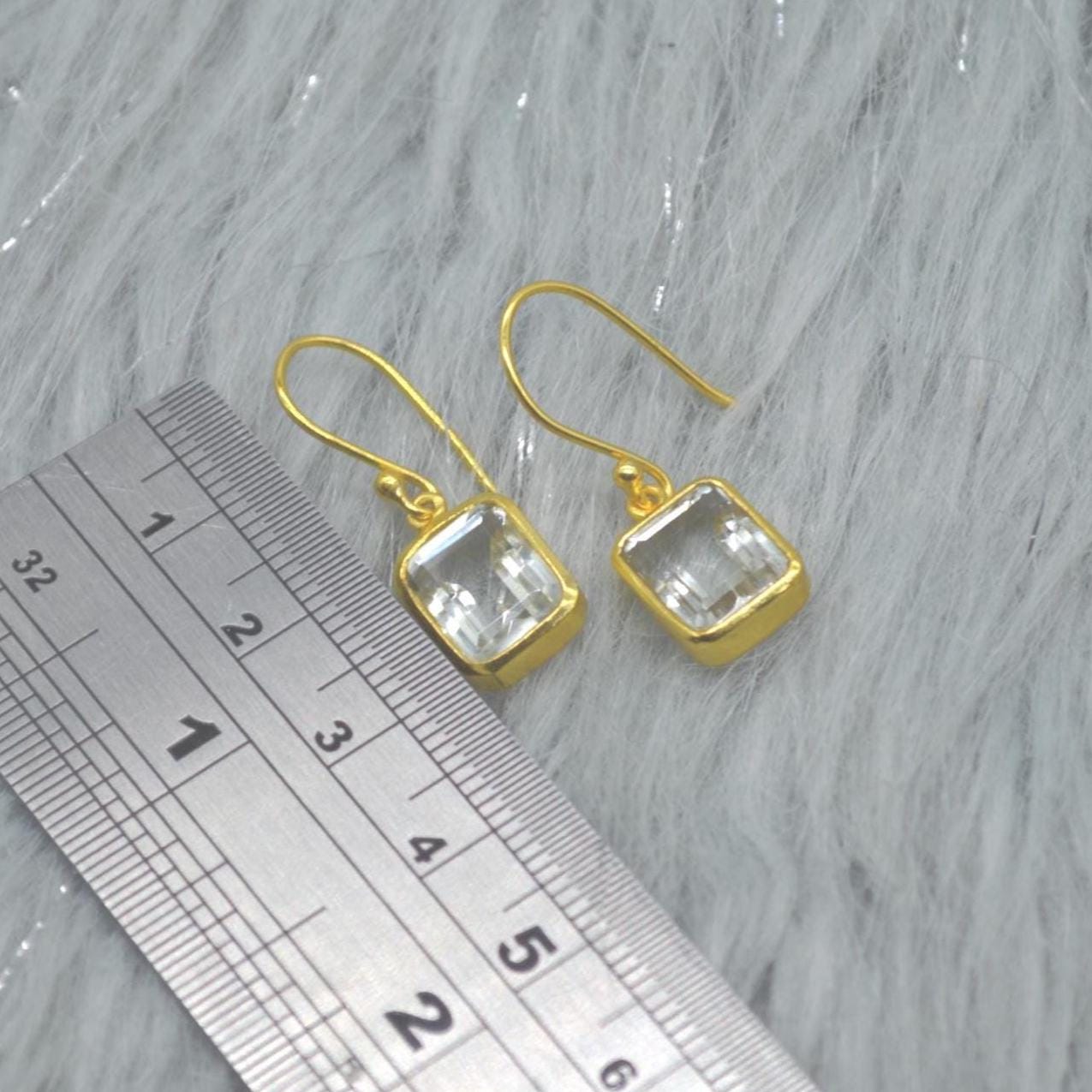 Green Amethyst Silver Drop Earrings, Green Amethyst Jewelry, Minimalist Gold Earrings, February Birthstone Earrings, Handmade Gifts For Her