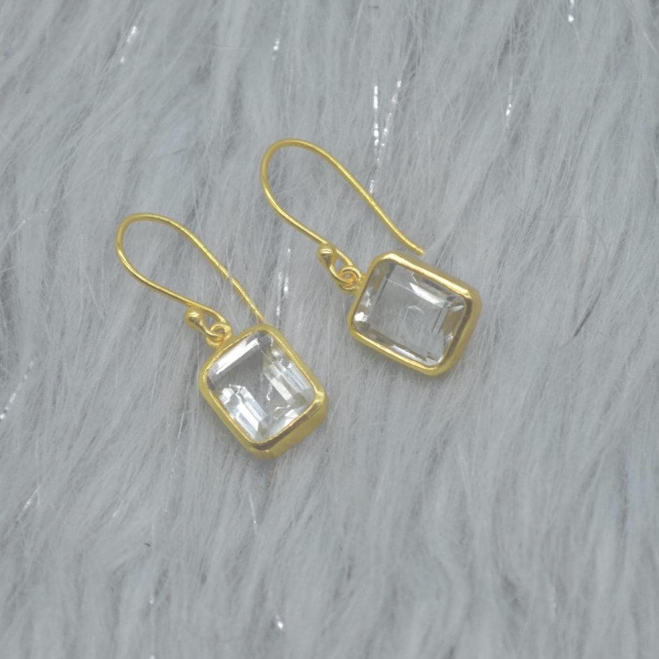 Green Amethyst Silver Drop Earrings, Green Amethyst Jewelry, Minimalist Gold Earrings, February Birthstone Earrings, Handmade Gifts For Her