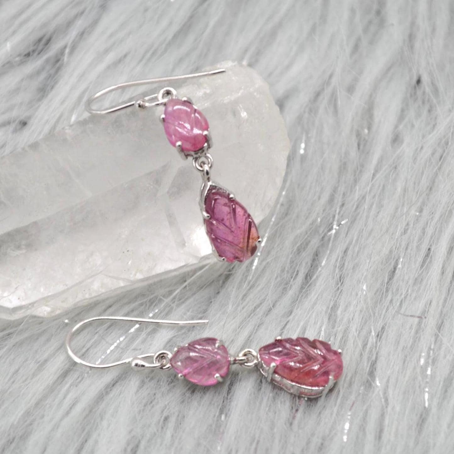 Red Ruby Silver Earrings: Sterling Silver Teardrop Dangle, Gemstone Jewelry, July Birthstone