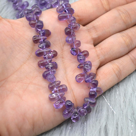 Amethyst Beaded Necklace: Sterling Silver, February Birthstone, Purple Gemstone Jewelry