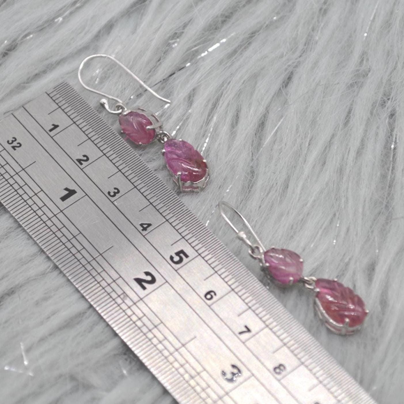 Red Ruby Silver Earrings: Sterling Silver Teardrop Dangle, Gemstone Jewelry, July Birthstone