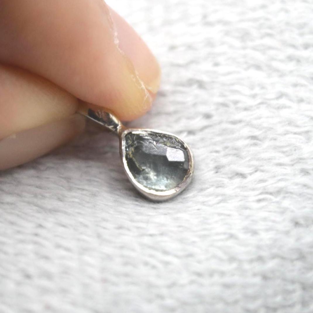 Pink Green Tourmaline Pendant: Sterling Silver, October Birthstone Necklace